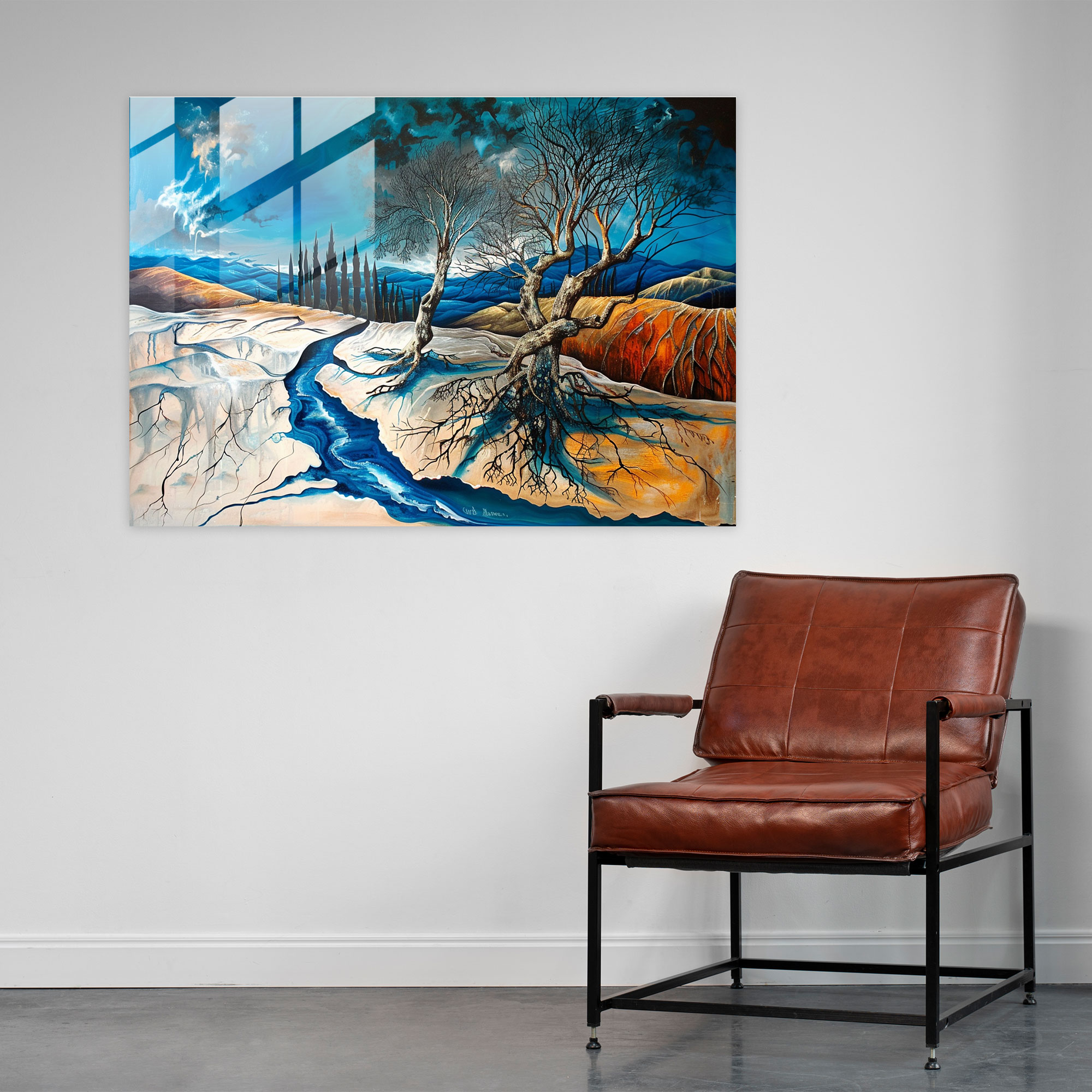 Melting Trees Glass Wall Art - Salvador Dali, Melting Trees, Modern Art, Wall Decoration