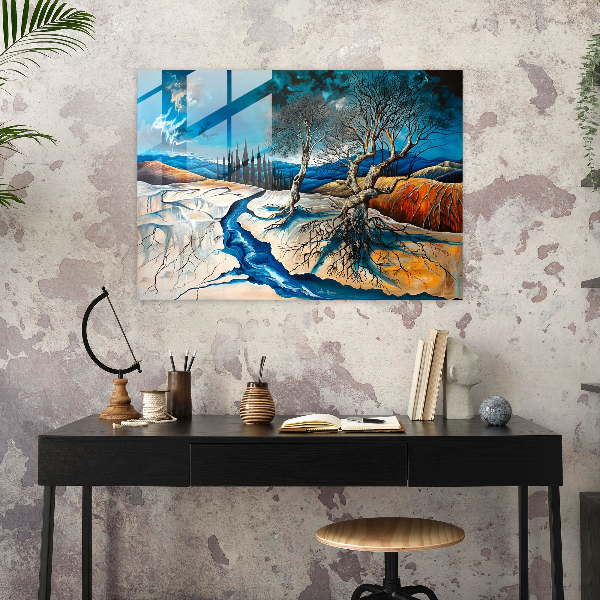 Melting Trees Glass Wall Art - Salvador Dali, Melting Trees, Modern Art, Wall Decoration