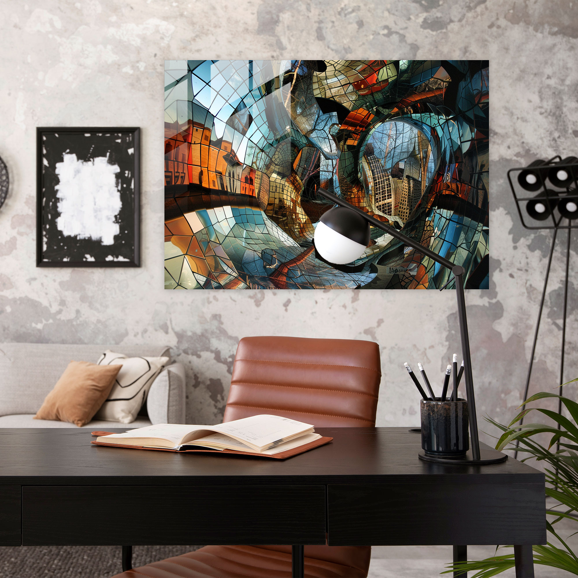 Distorted Cityscape Glass Wall Art - Salvador Dali, Glass Wall Art, Salvador Dali, Modern Art