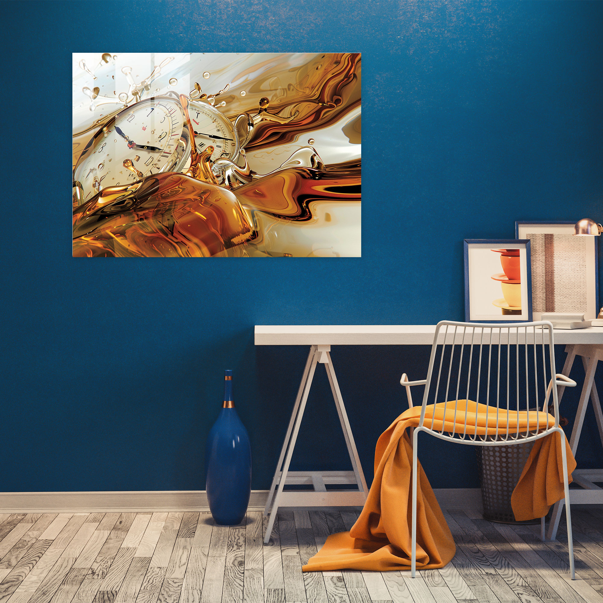 Salvador Dali Melting Clocks Glass Print - Salvador Dali, Modern Art, Salvador Dali, Home Decoration