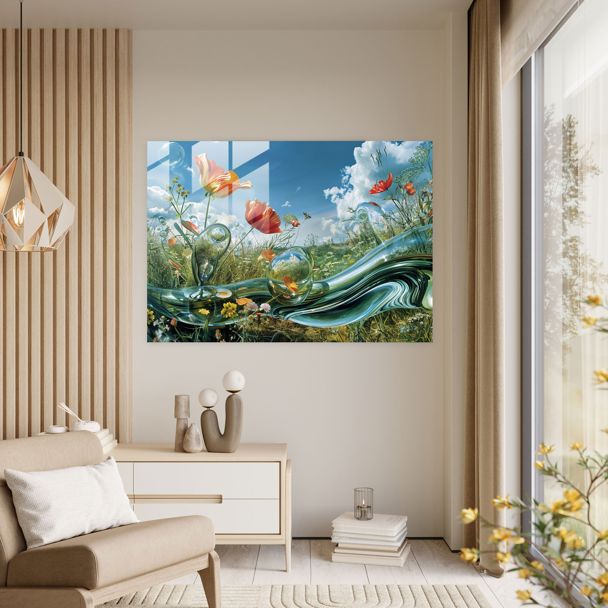 Salvador Dali Surrealism In Nature Glass Art - Salvador Dali, Glass Art, Salvador Dali, Glass Wall Art
