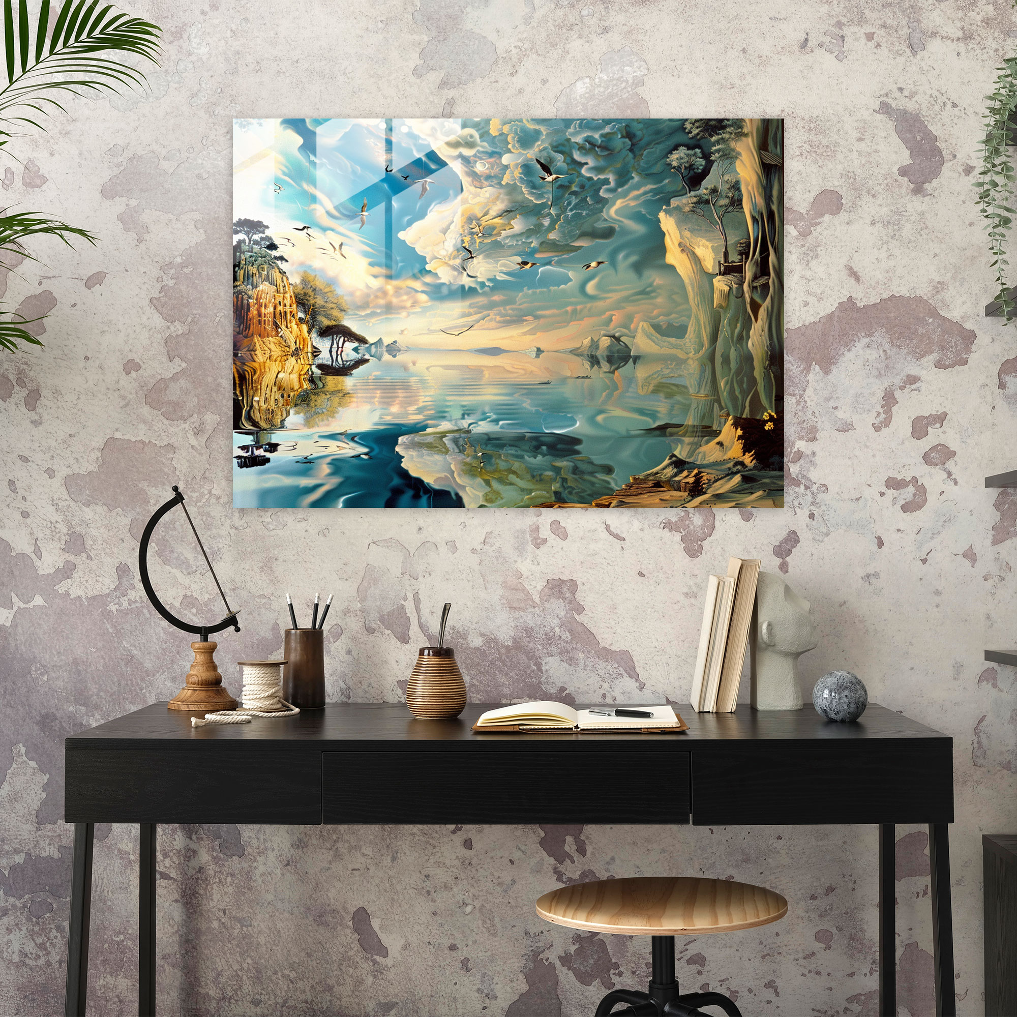 Salvador Dali Surreal Dreamscapes Home Decoration - Salvador Dali, Wall Decoration, Glass Print, Glass Wall Art