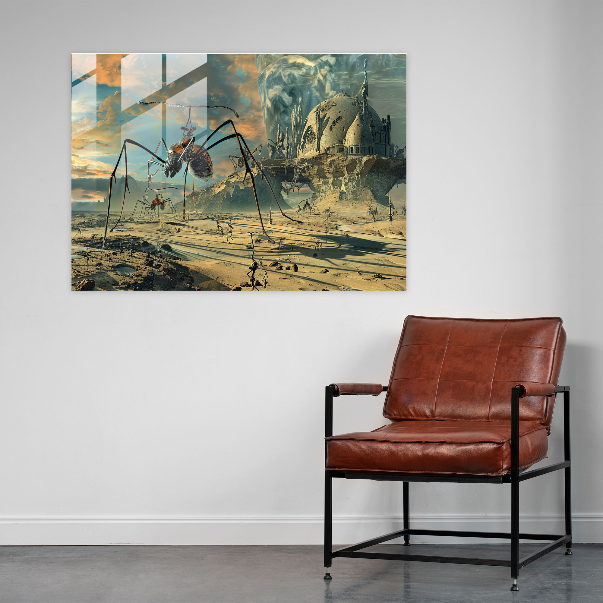 Salvador Dali Giant Ants Glass Wall Art - Salvador Dali, Glass Art, Home Decoration, Wall Decoration