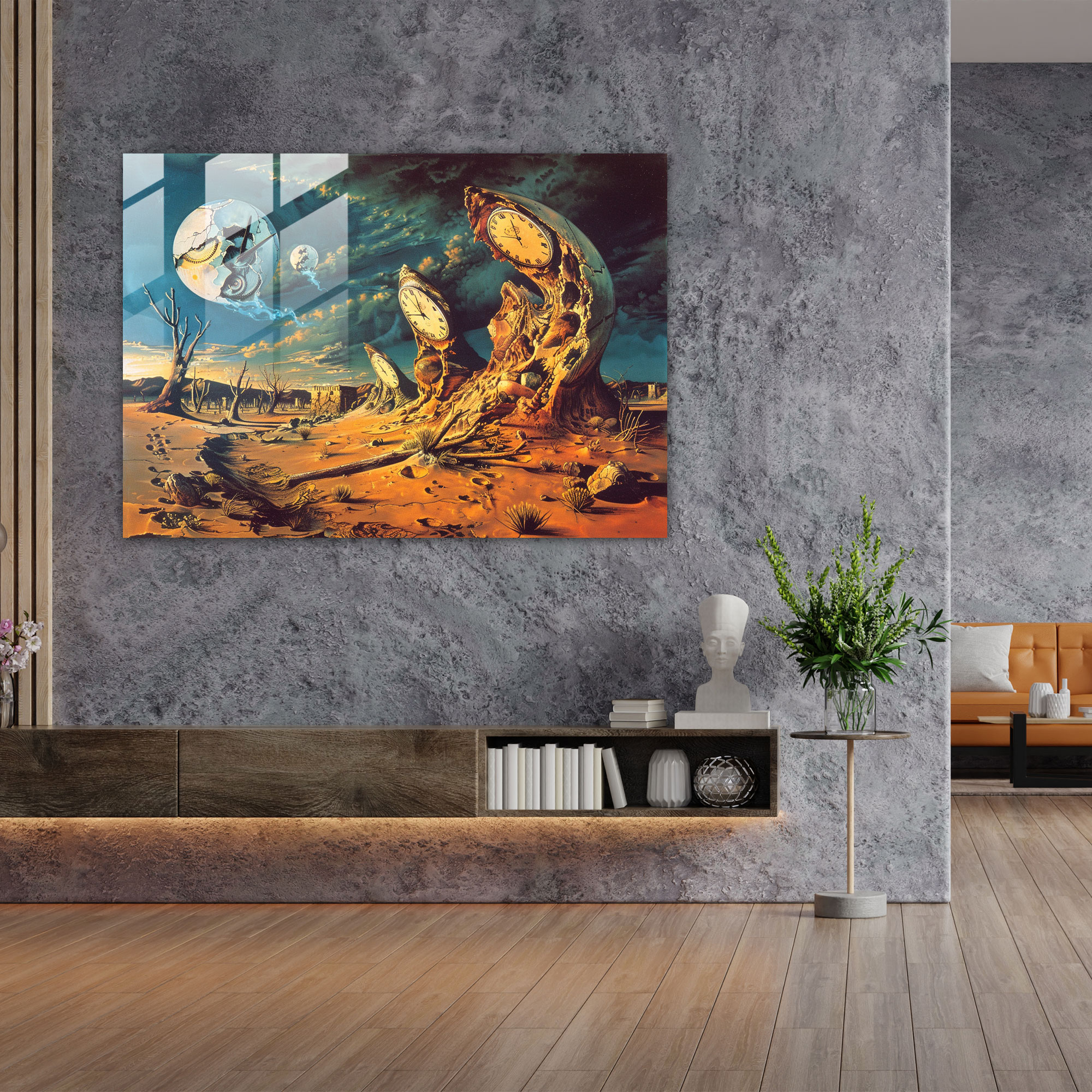Salvador Dali Melted Clocks Glass Wall Art - Salvador Dali, Glass Wall Art, Salvador Dali, Glass Print