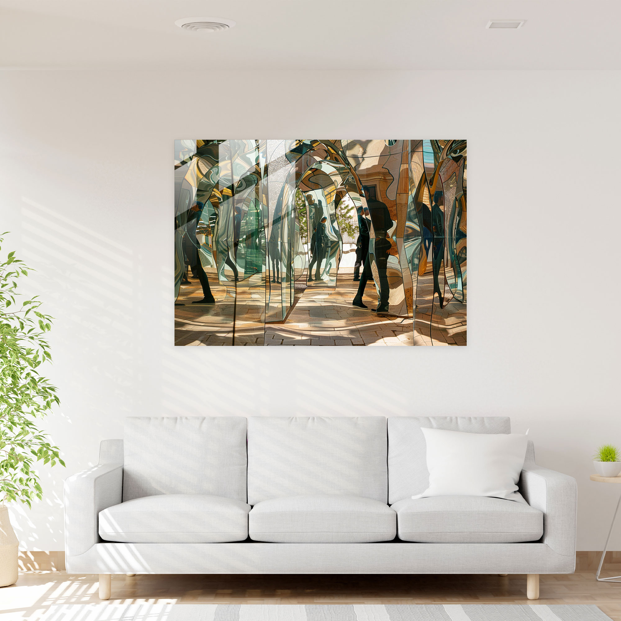 Mirror Maze Surrealism Glass Wall Art - Salvador Dali, Modern Art, Salvador Dali, Home Decoration