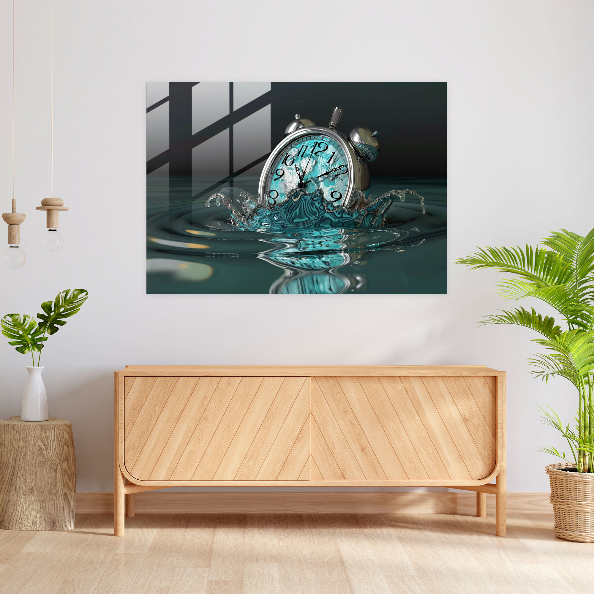 Salvador Dali Melting Clock Glass Print - Salvador Dali, Home Decoration, Modern Art, Salvador Dali