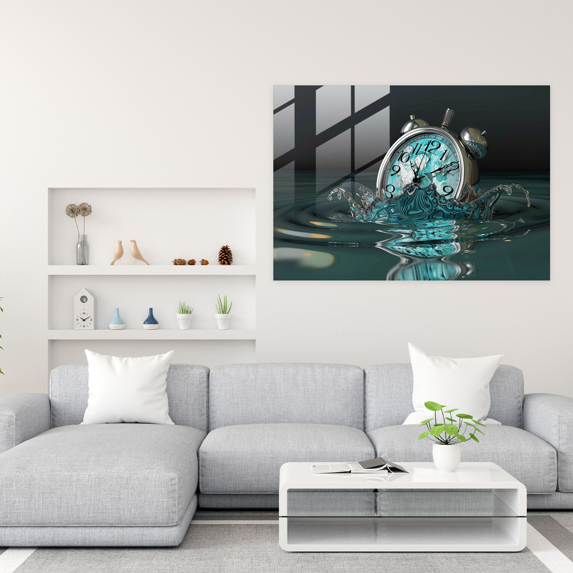 Salvador Dali Melting Clock Glass Print - Salvador Dali, Home Decoration, Modern Art, Salvador Dali