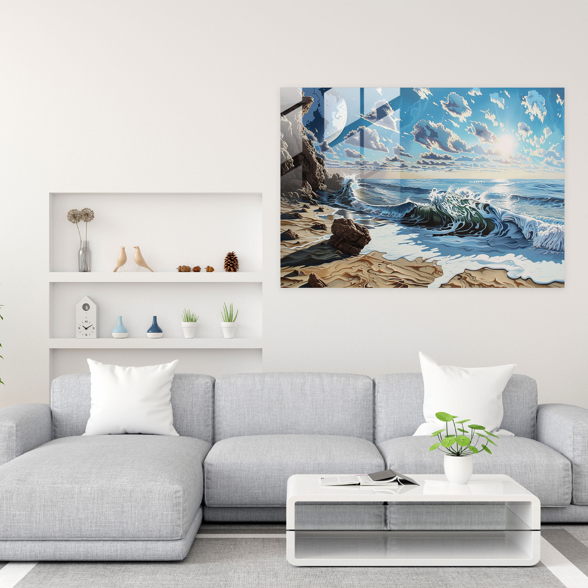 Surreal Seascape Glass Decoration - Salvador Dali, Salvador Dali, Home Decoration, Modern Art