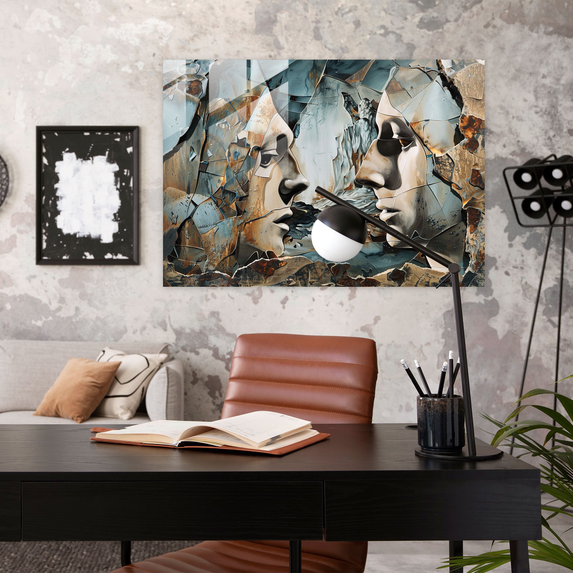 Sürreal Figürler Cam Tablo Süsleme - Salvador Dali Ev Dekorasyonu Modern Sanat
