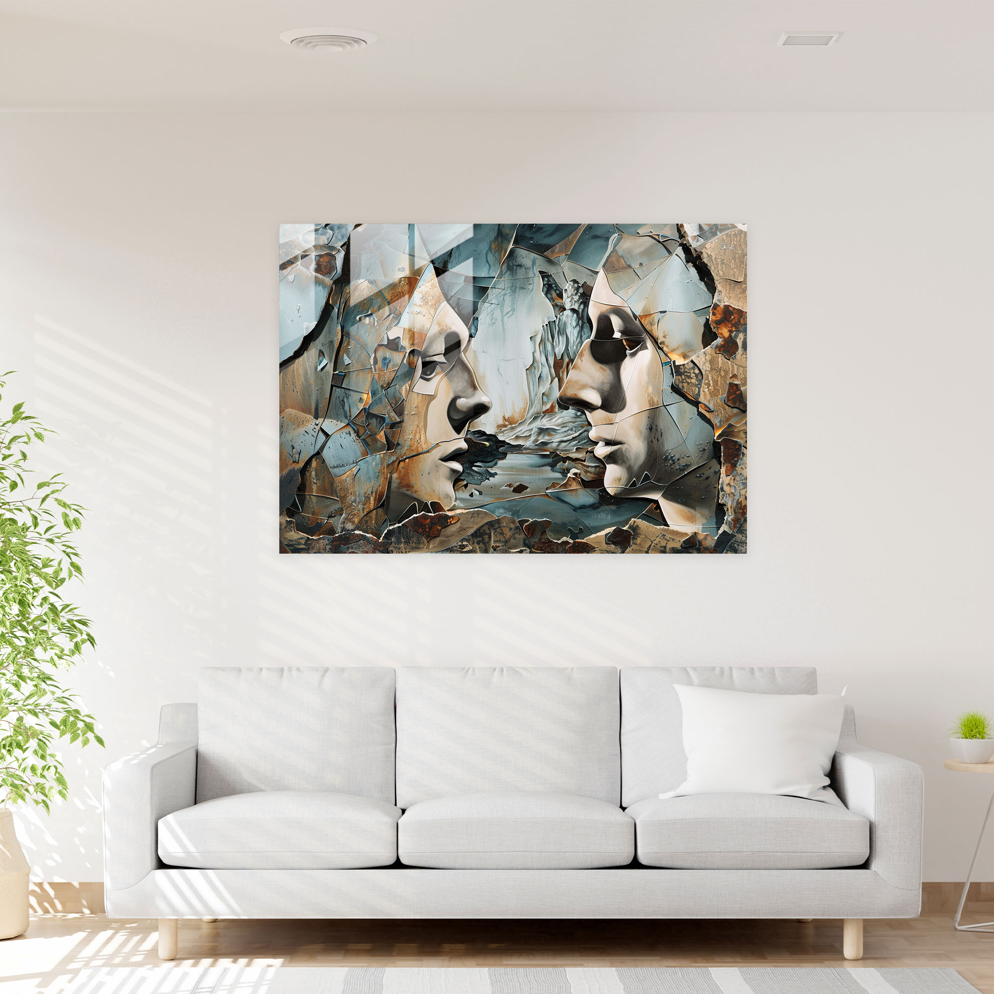 Sürreal Figürler Cam Tablo Süsleme - Salvador Dali Ev Dekorasyonu Modern Sanat