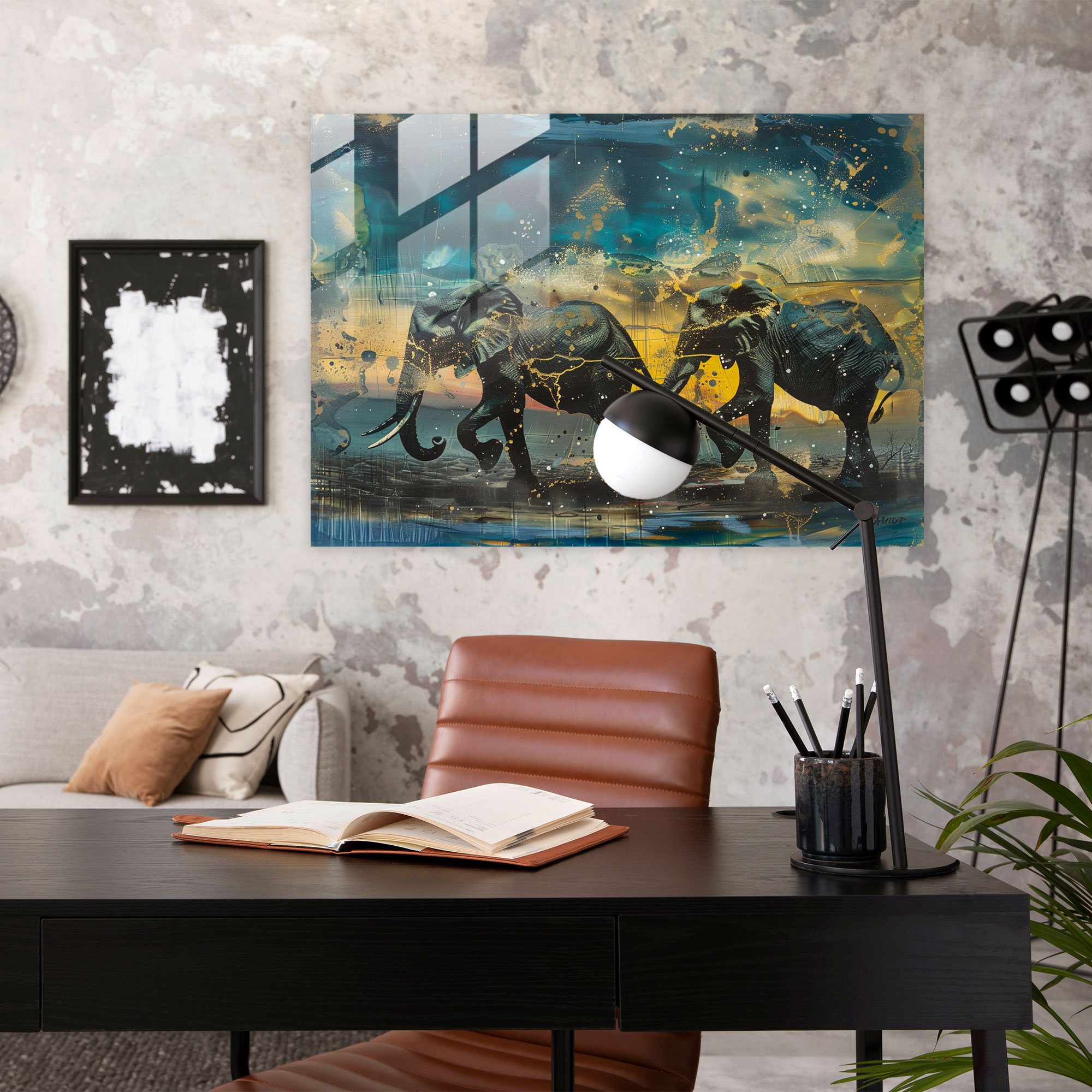 Salvador Dali Dancing Elephants Glass Print - Salvador Dali, Surrealism, Wall Decoration, Salvador Dali