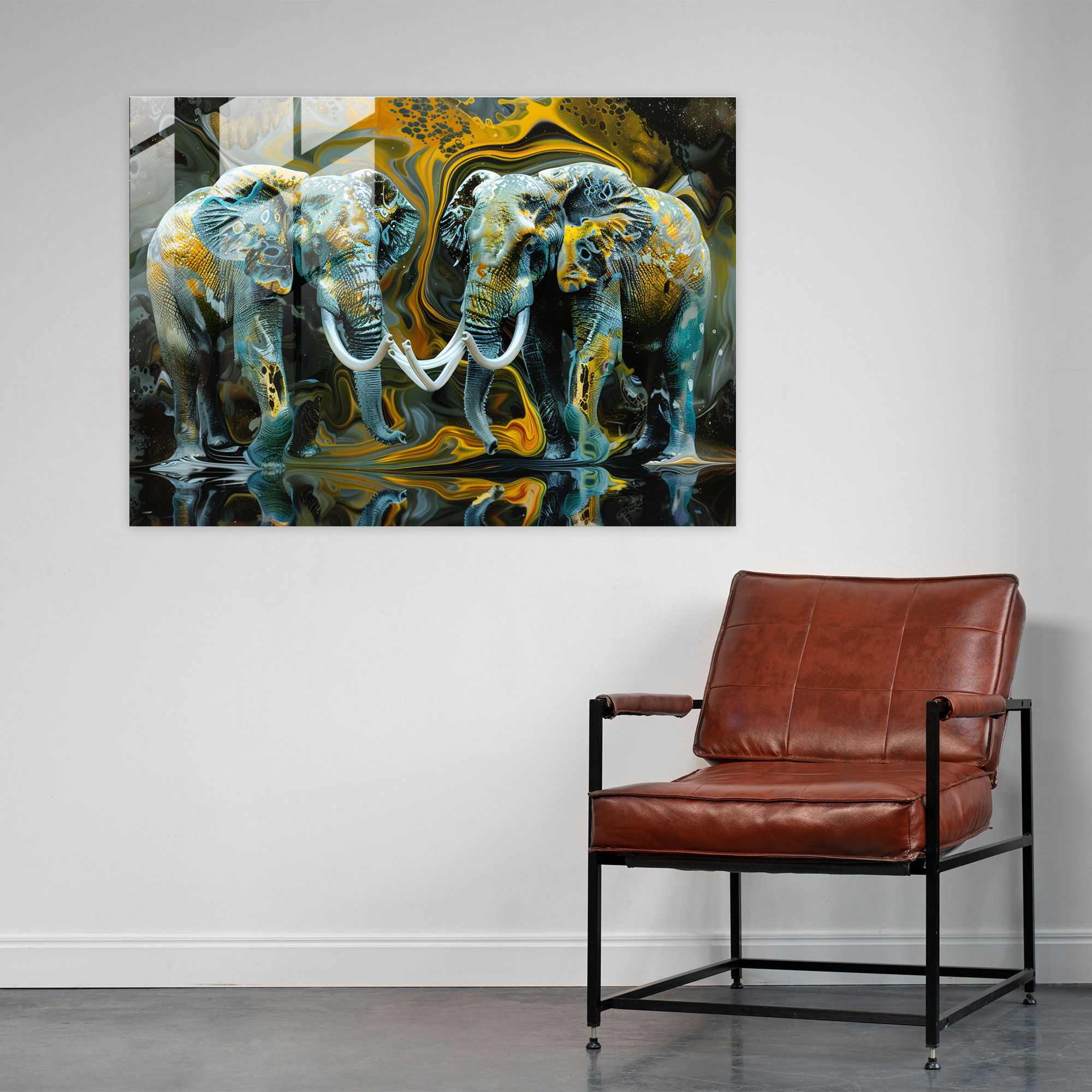 Surreal Salvador Dali Elephants Glass Wall Art - Salvador Dali, Modern Art, Glass Wall Art, Glass Art