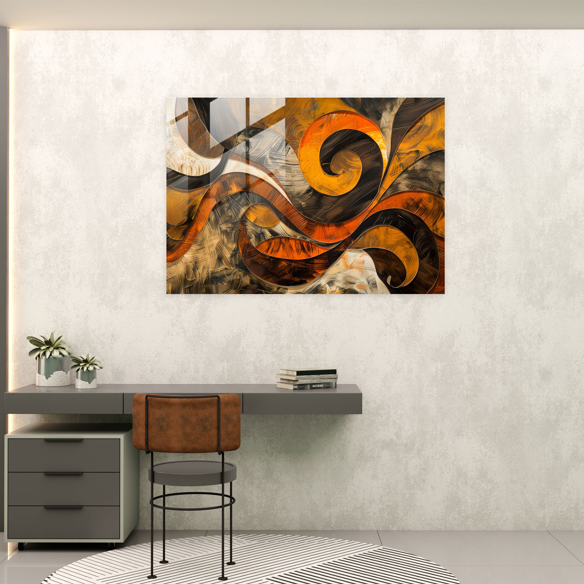 Soyut Salvador Dali Kıvrımlar Duvar Dekorasyonu - Modern Sanat Salvador Dali Duvar Dekorasyonu