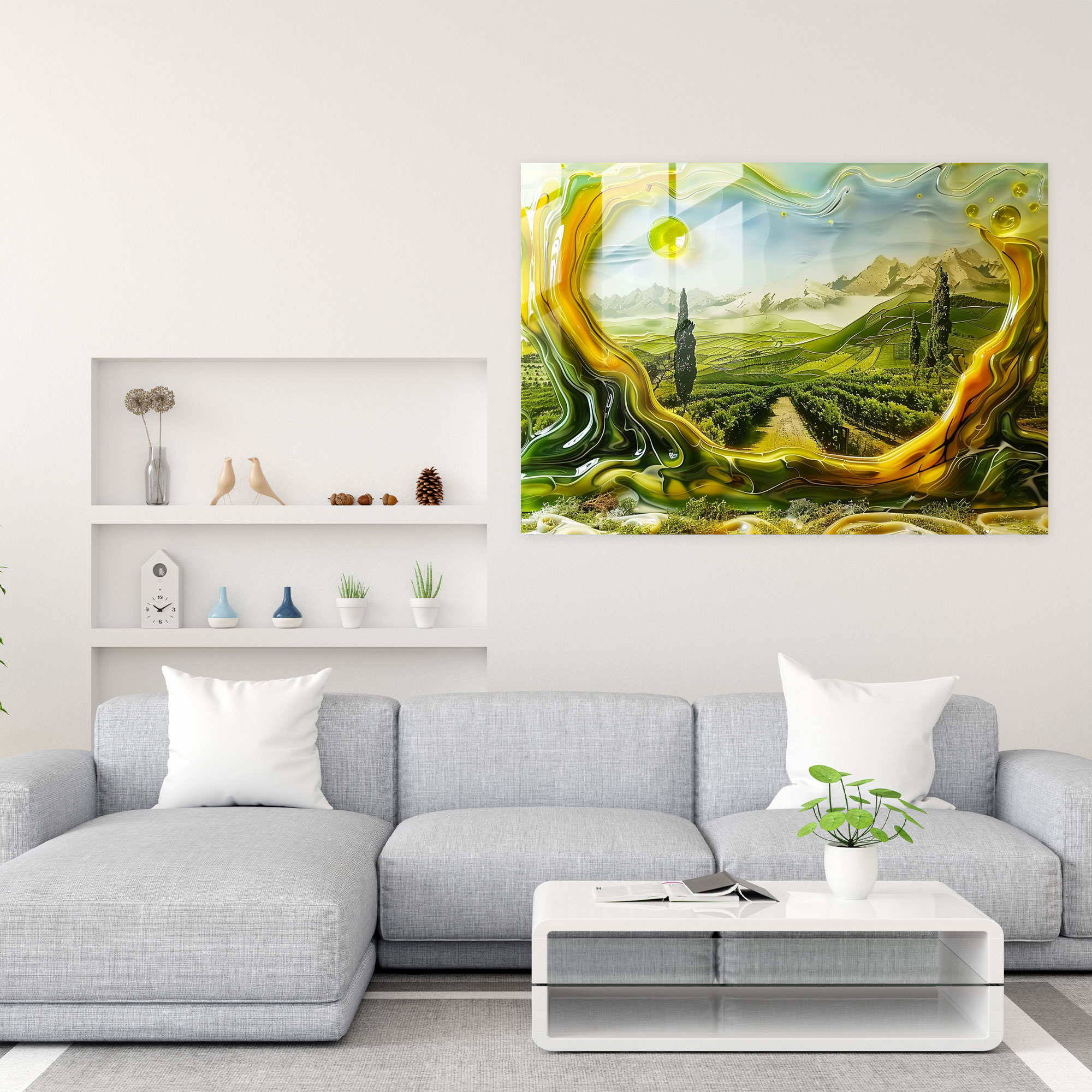 Salvador Dali Landscapes Glass Art - Salvador Dali, Glass Art, Modern Art, Home Decoration