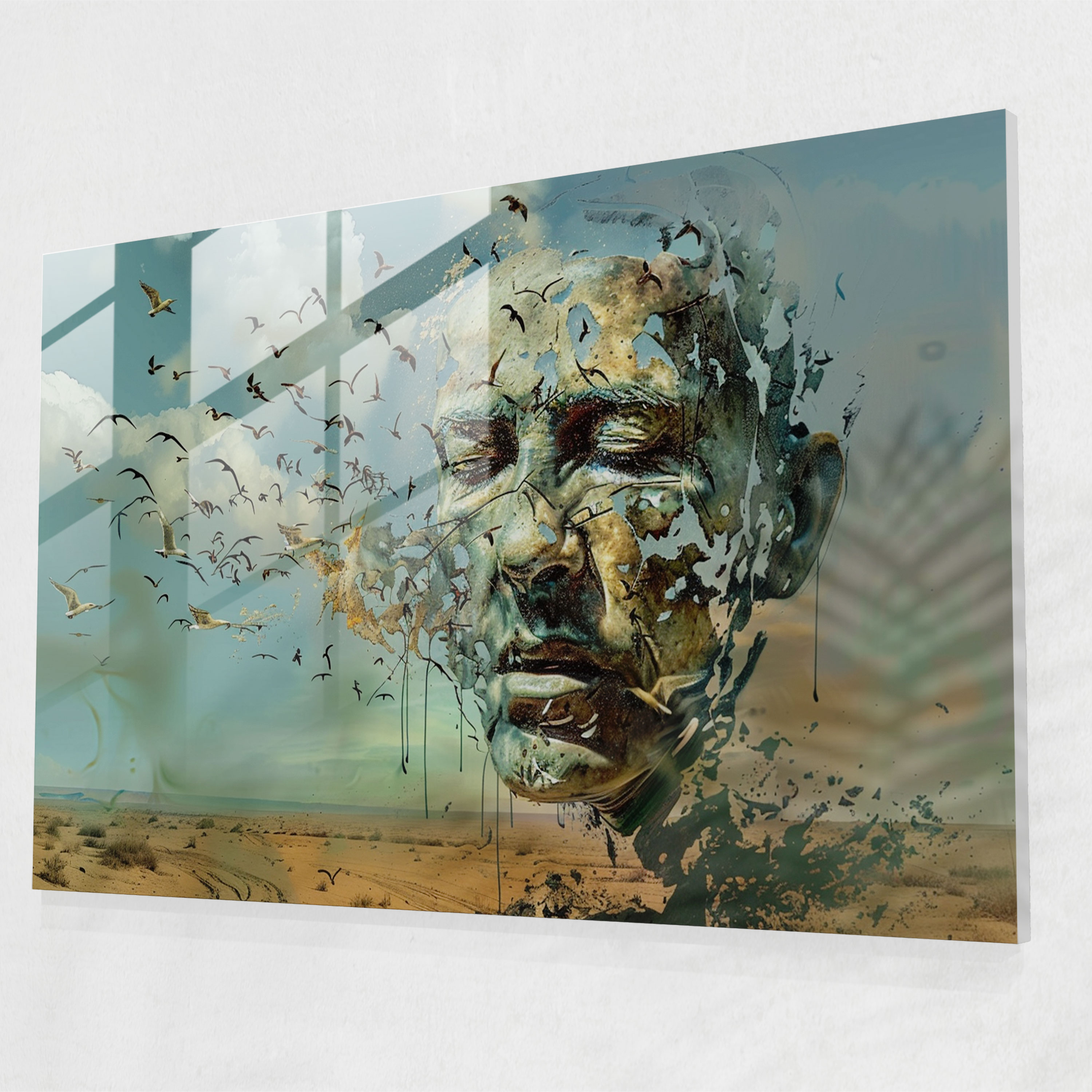 Salvador Dali'nin Sürrealizm Başyapıtı Modern Sanat - Salvador Dali Modern Sanat Cam Duvar Tablosu Cam Tablo