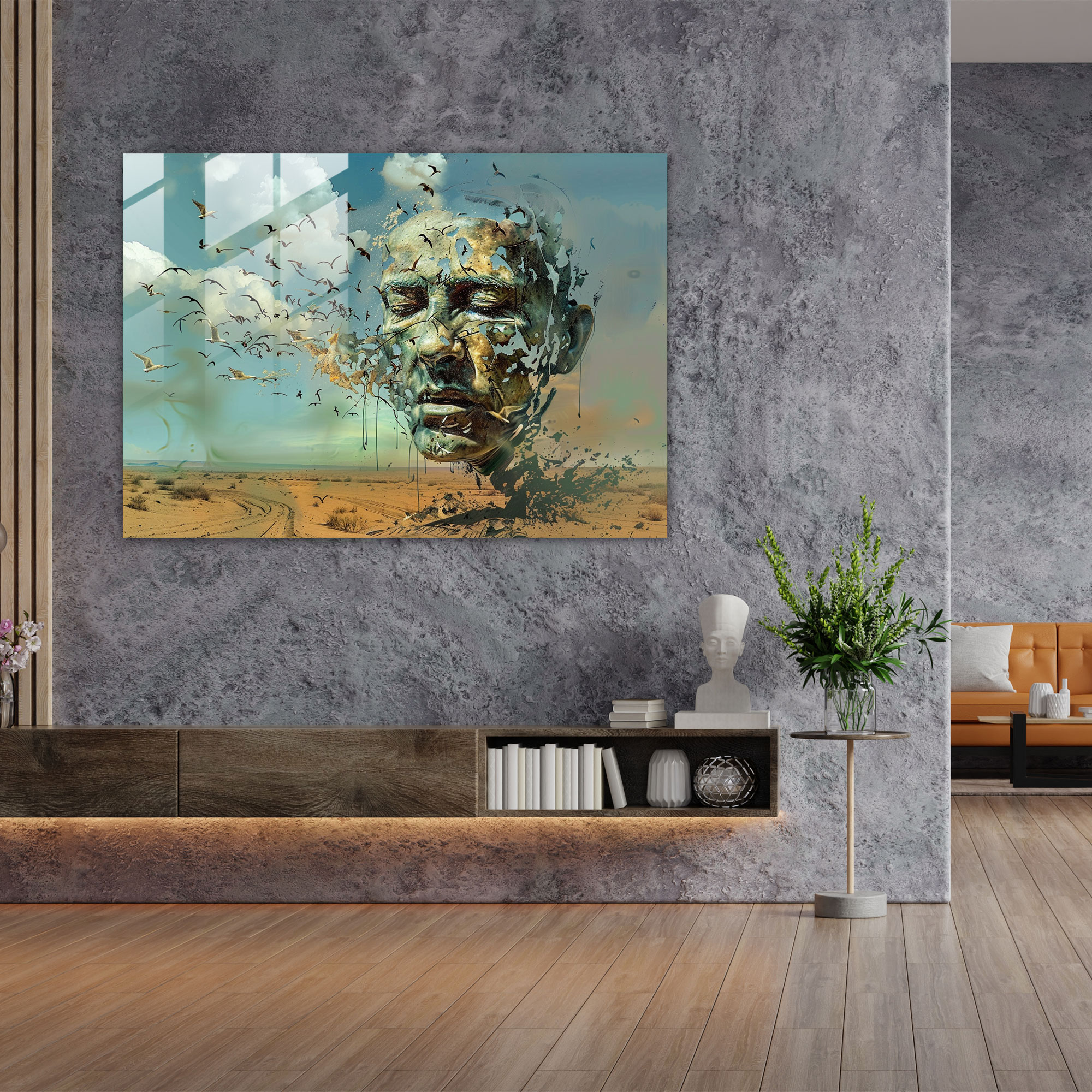Salvador Dali'nin Sürrealizm Başyapıtı Modern Sanat - Salvador Dali Modern Sanat Cam Duvar Tablosu Cam Tablo