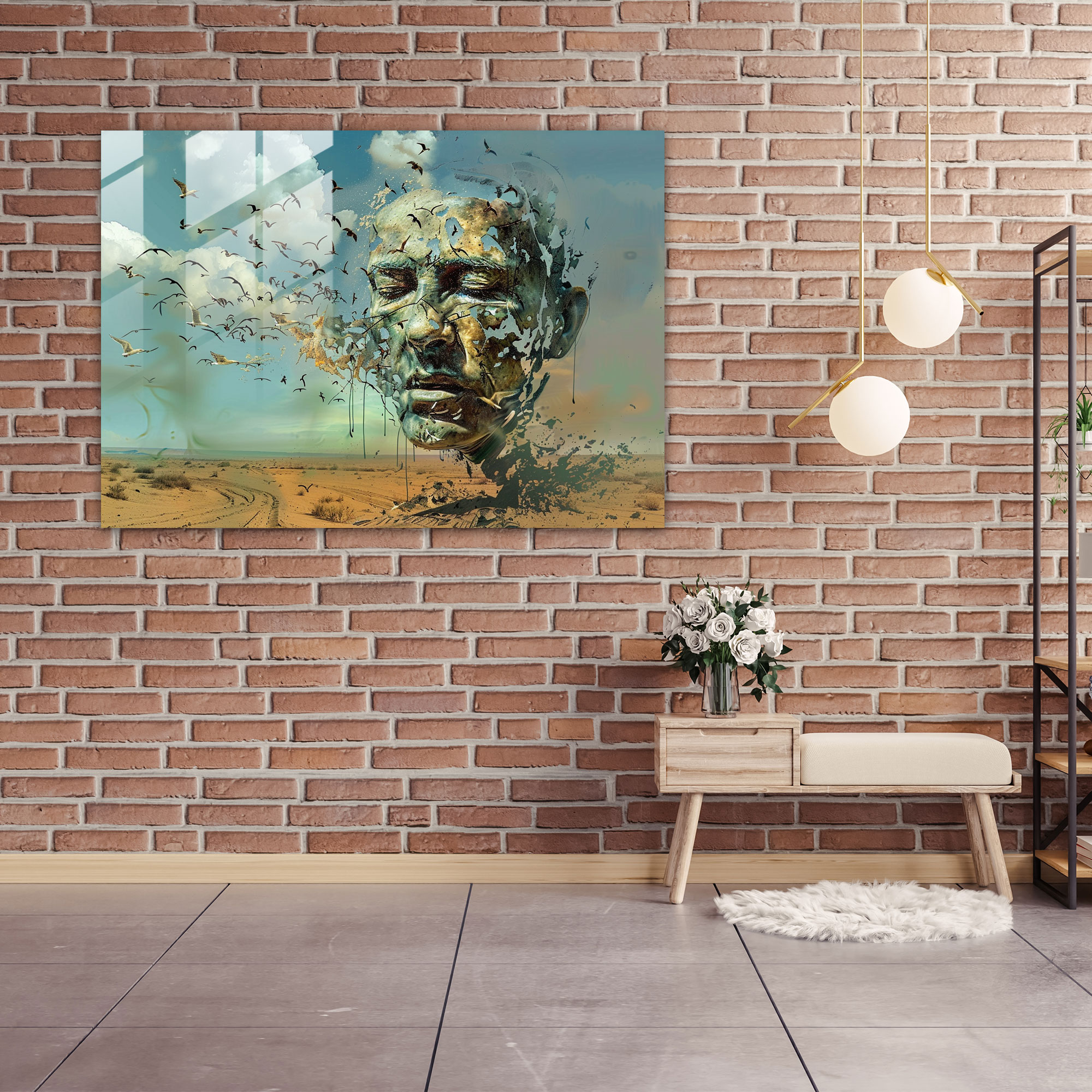 Salvador Dali'nin Sürrealizm Başyapıtı Modern Sanat - Salvador Dali Modern Sanat Cam Duvar Tablosu Cam Tablo