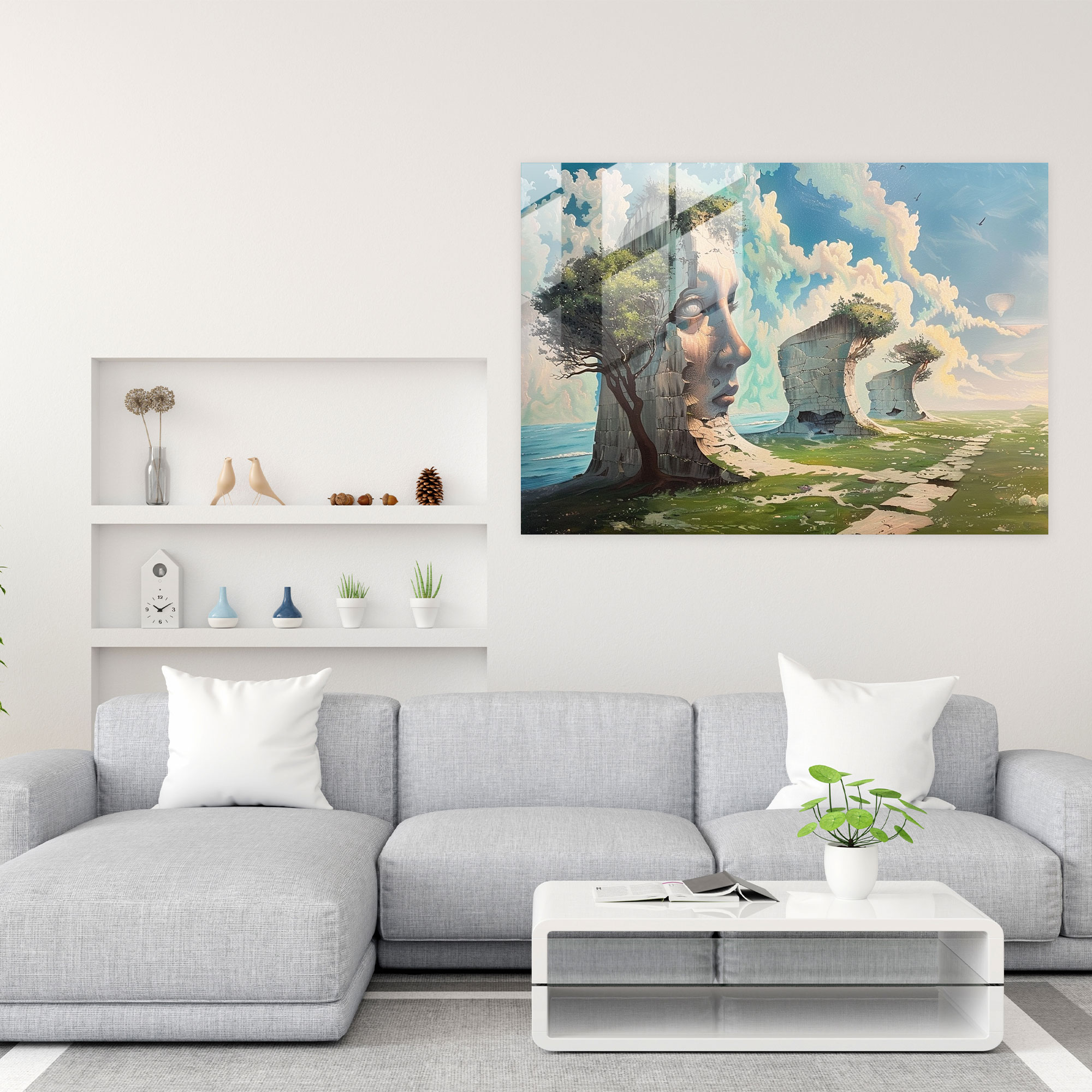 Salvador Dali Dreamy Landscape Glass Wall Art - Salvador Dali, Salvador Dali, Modern Art, Home Decoration