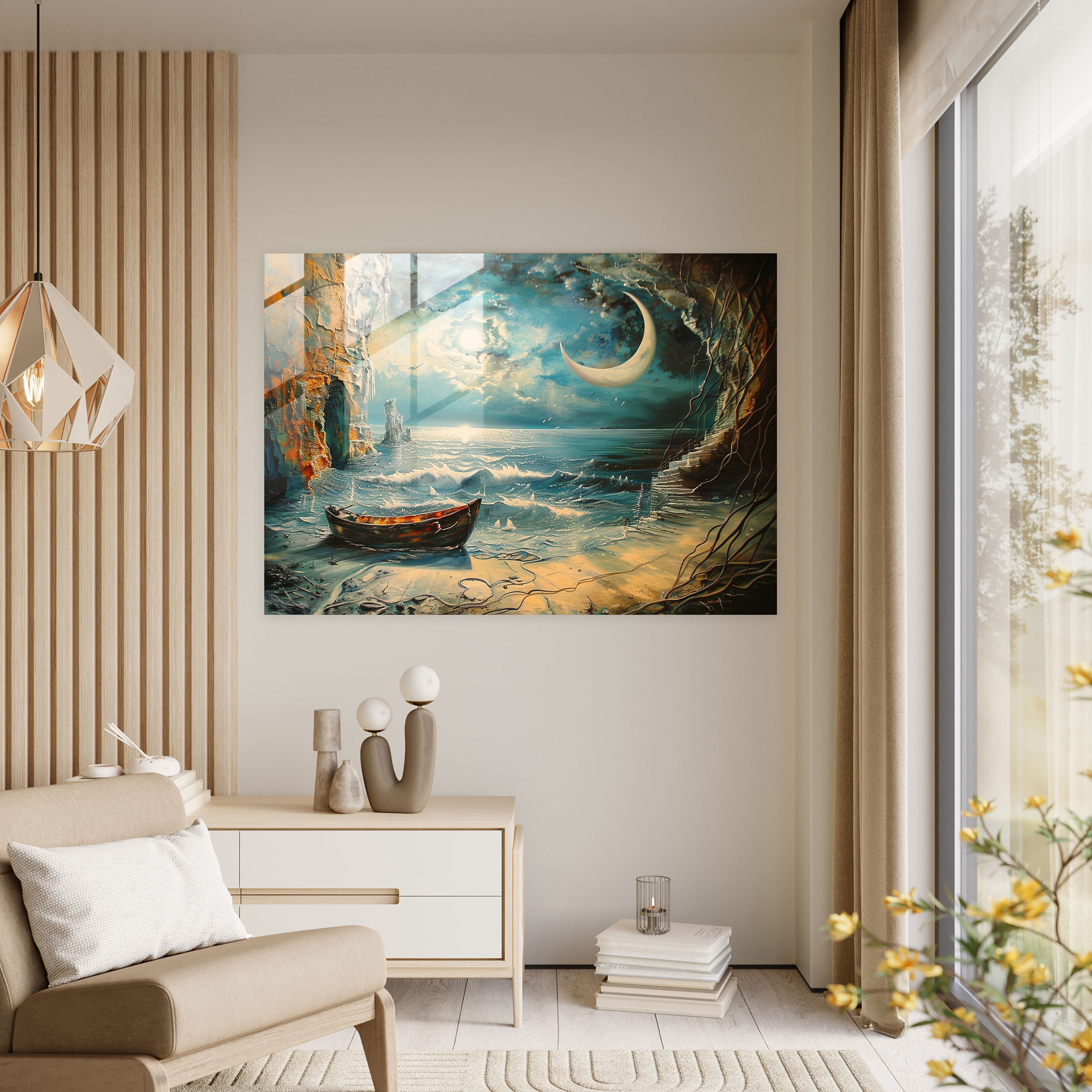 Salvador Dali Melting Horizon Glass Print - Salvador Dali, Wall Decoration, Salvador Dali, Modern Art