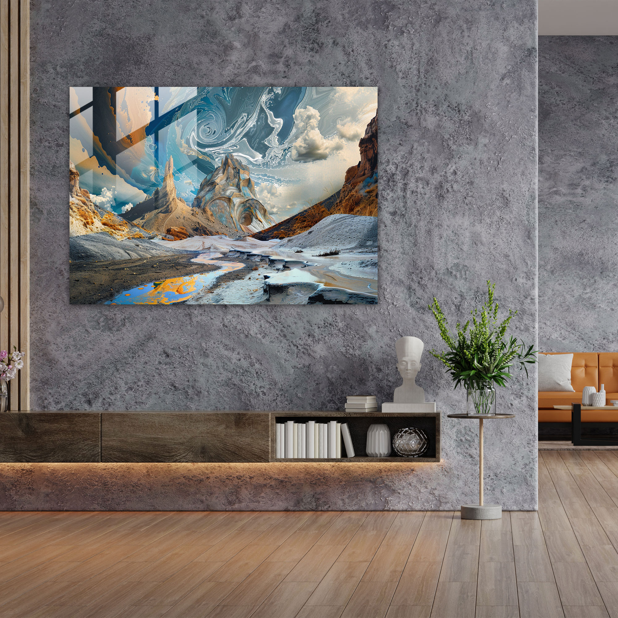 Salvador Dali Wall Decoration - Cosmic Landscape - Salvador Dali, Cosmic Landscape, Salvador Dali, Glass Print