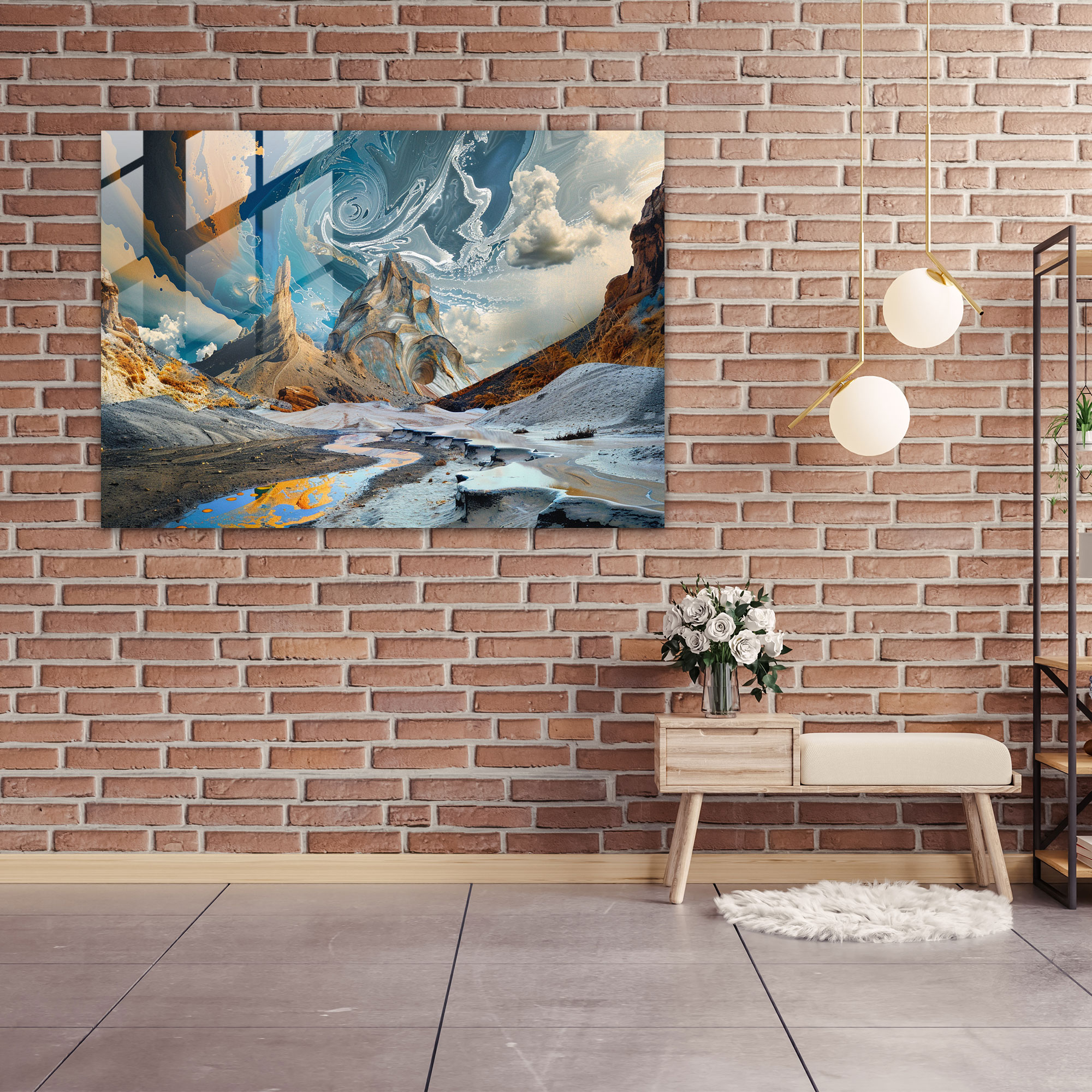 Salvador Dali Wall Decoration - Cosmic Landscape - Salvador Dali, Cosmic Landscape, Salvador Dali, Glass Print