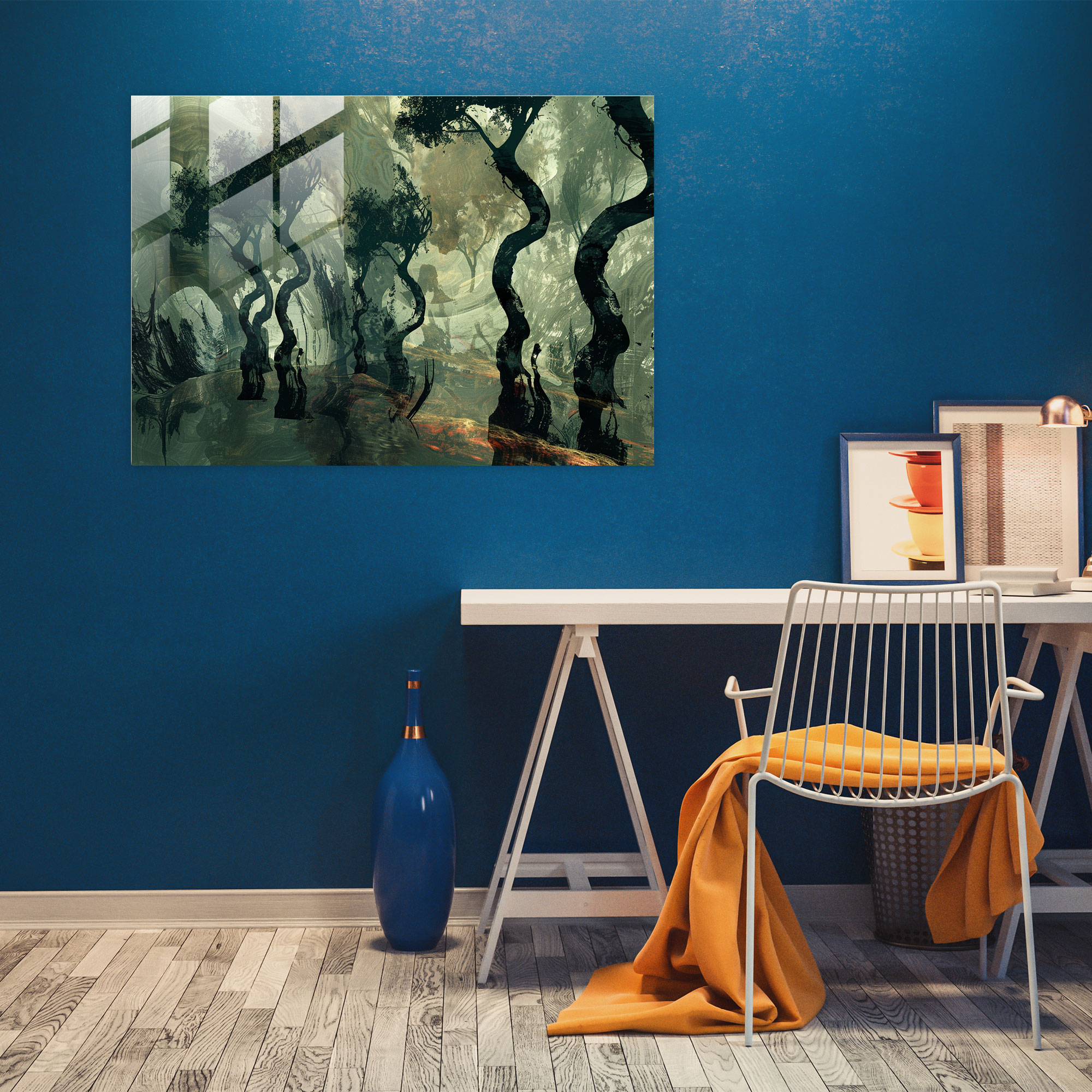 Salvador Dali Glass Wall Art - Dreamlike Forest Scene - Salvador Dali, Surreal Art, Salvador Dali, Forest Scene