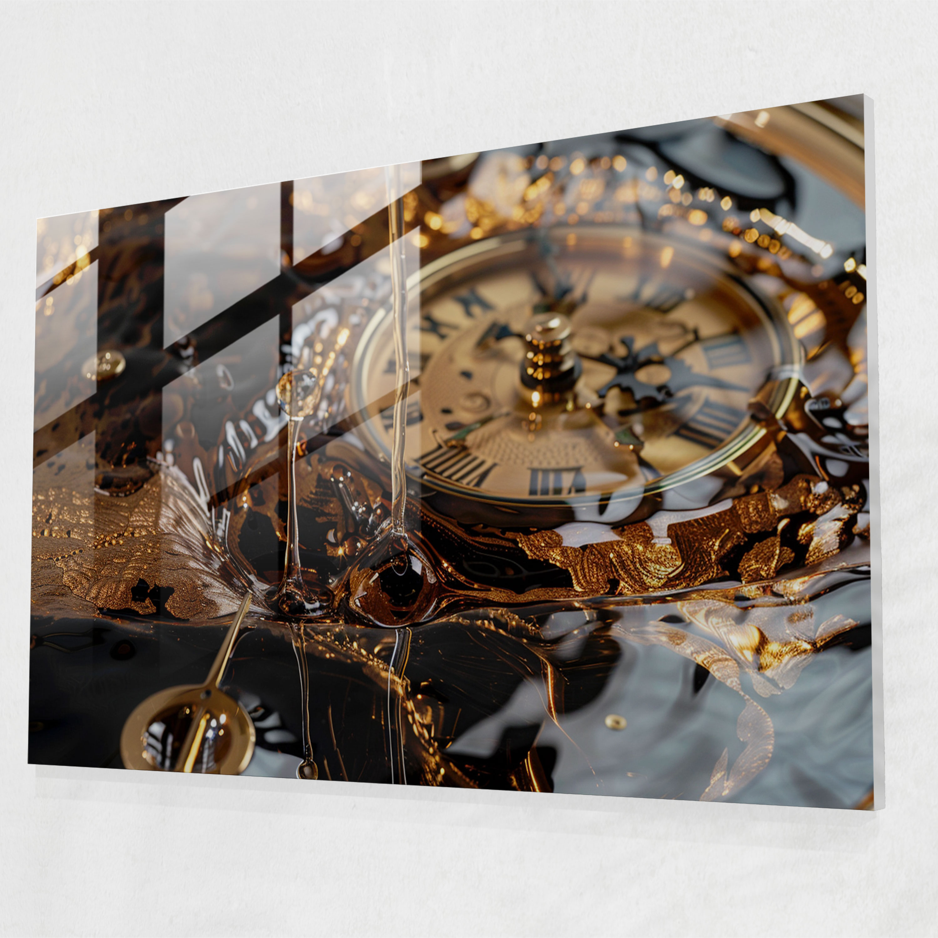 Salvador Dali Melting Clocks Glass Print - Salvador Dali, Modern Art, Wall Decoration, Glass Print