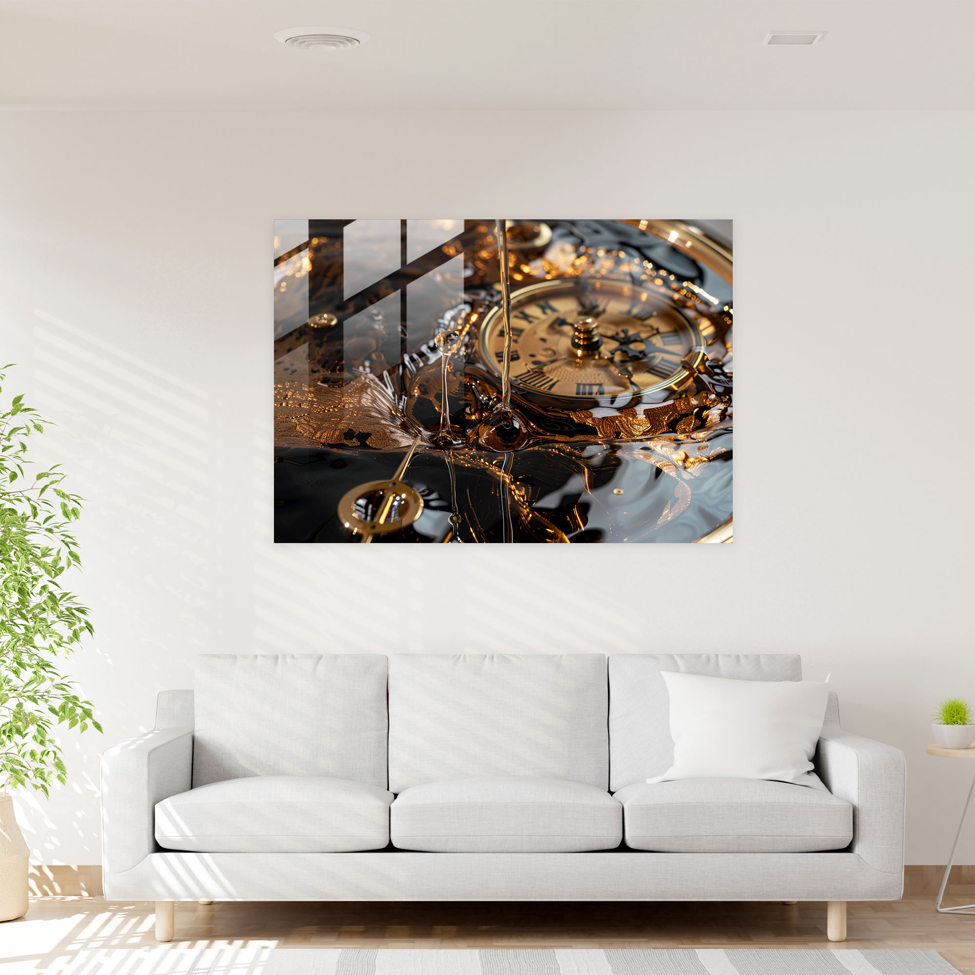 Salvador Dali Melting Clocks Glass Print - Salvador Dali, Modern Art, Wall Decoration, Glass Print