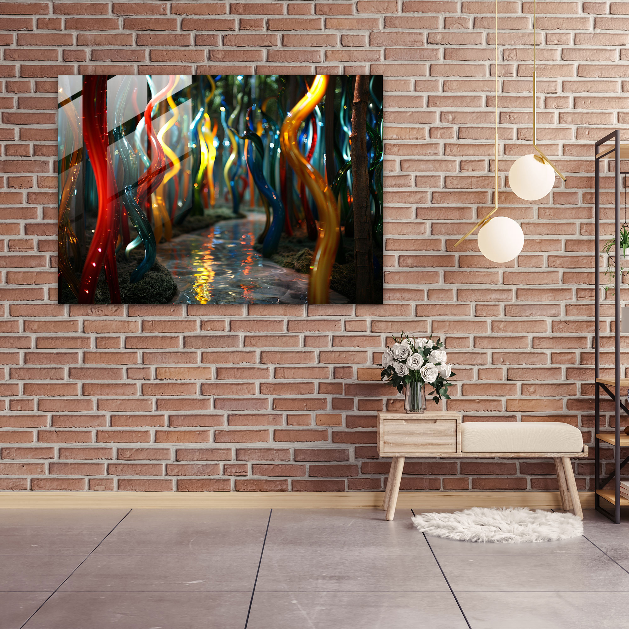 Salvador Dali Enchanted Forest Glass Art - Salvador Dali, Glass Art, Home Decoration, Modern Art