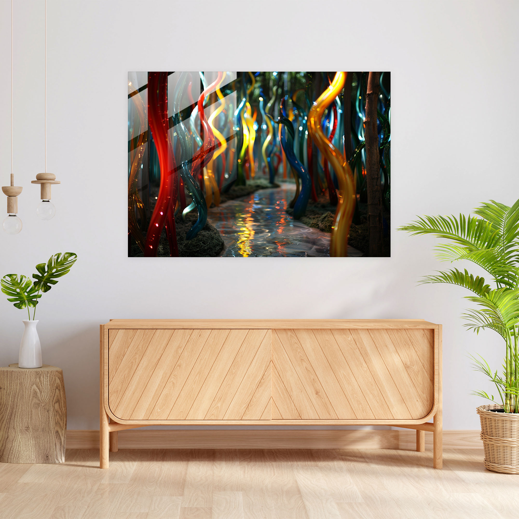 Salvador Dali Enchanted Forest Glass Art - Salvador Dali, Glass Art, Home Decoration, Modern Art