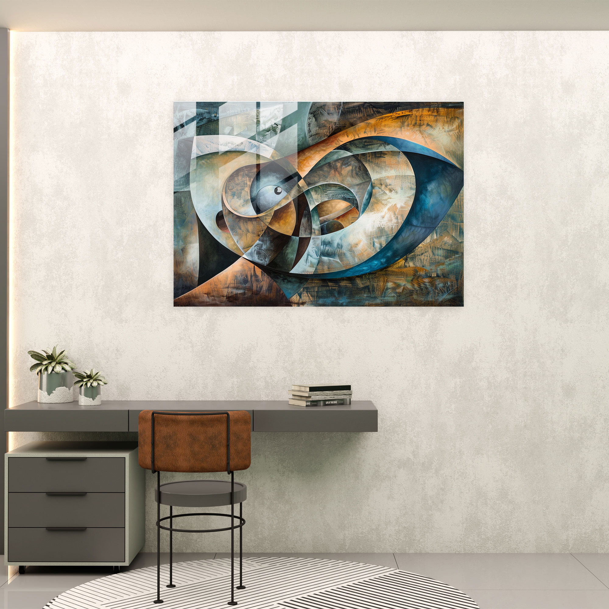 Salvador Dali Inspired Abstract Shapes Home Decoration - Salvador Dali, Home Decoration, Modern Art, Glass Art