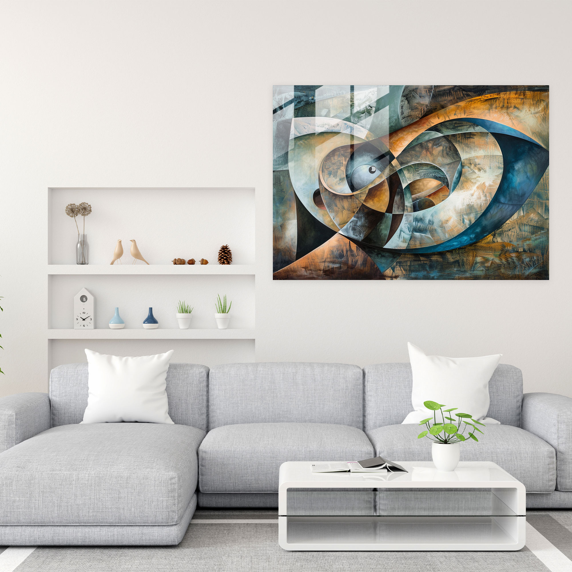 Salvador Dali Inspired Abstract Shapes Home Decoration - Salvador Dali, Home Decoration, Modern Art, Glass Art