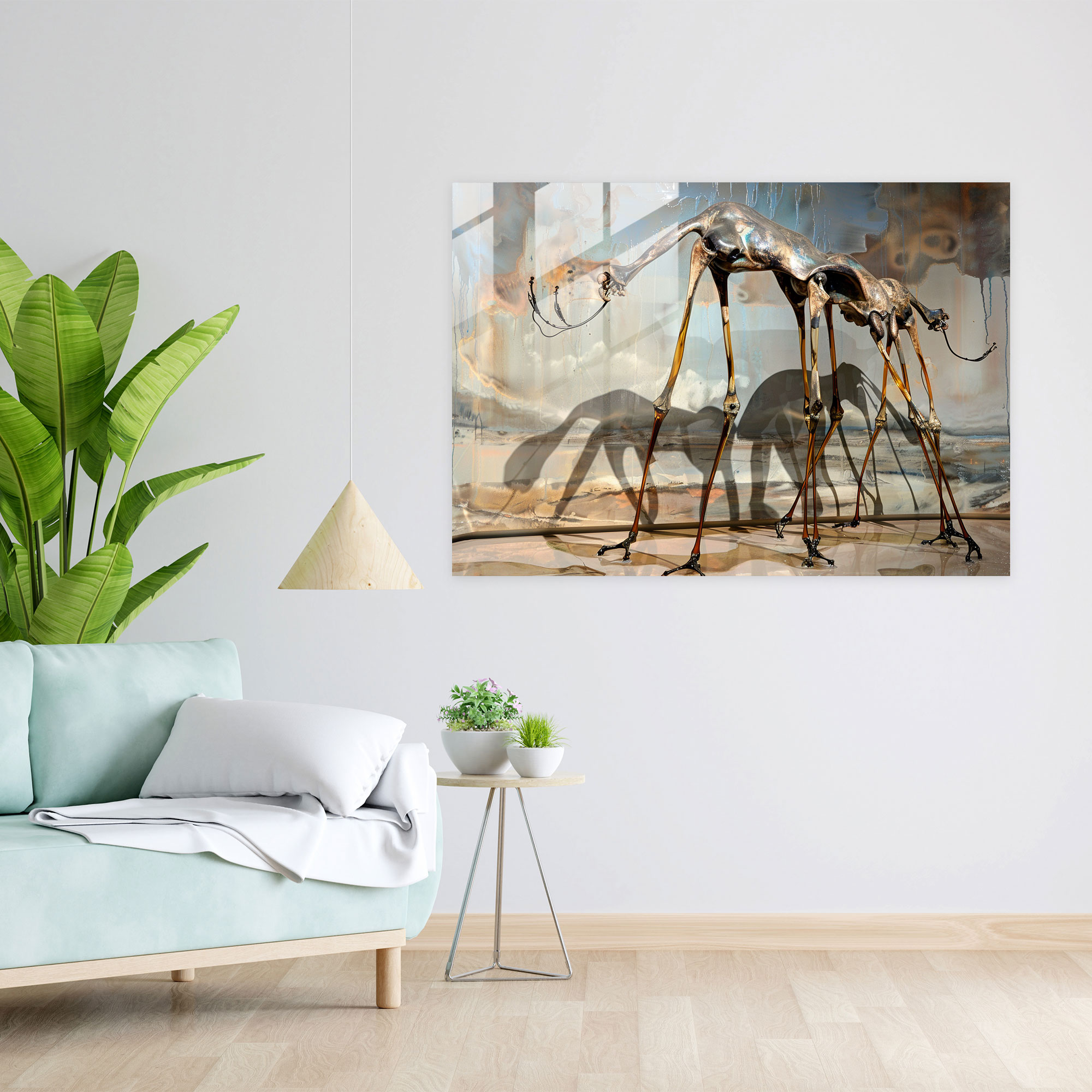 Salvador Dali Elephants With Long Legs Glass Wall Art - Salvador Dali, Surrealism, Glass Wall Art, Whimsical
