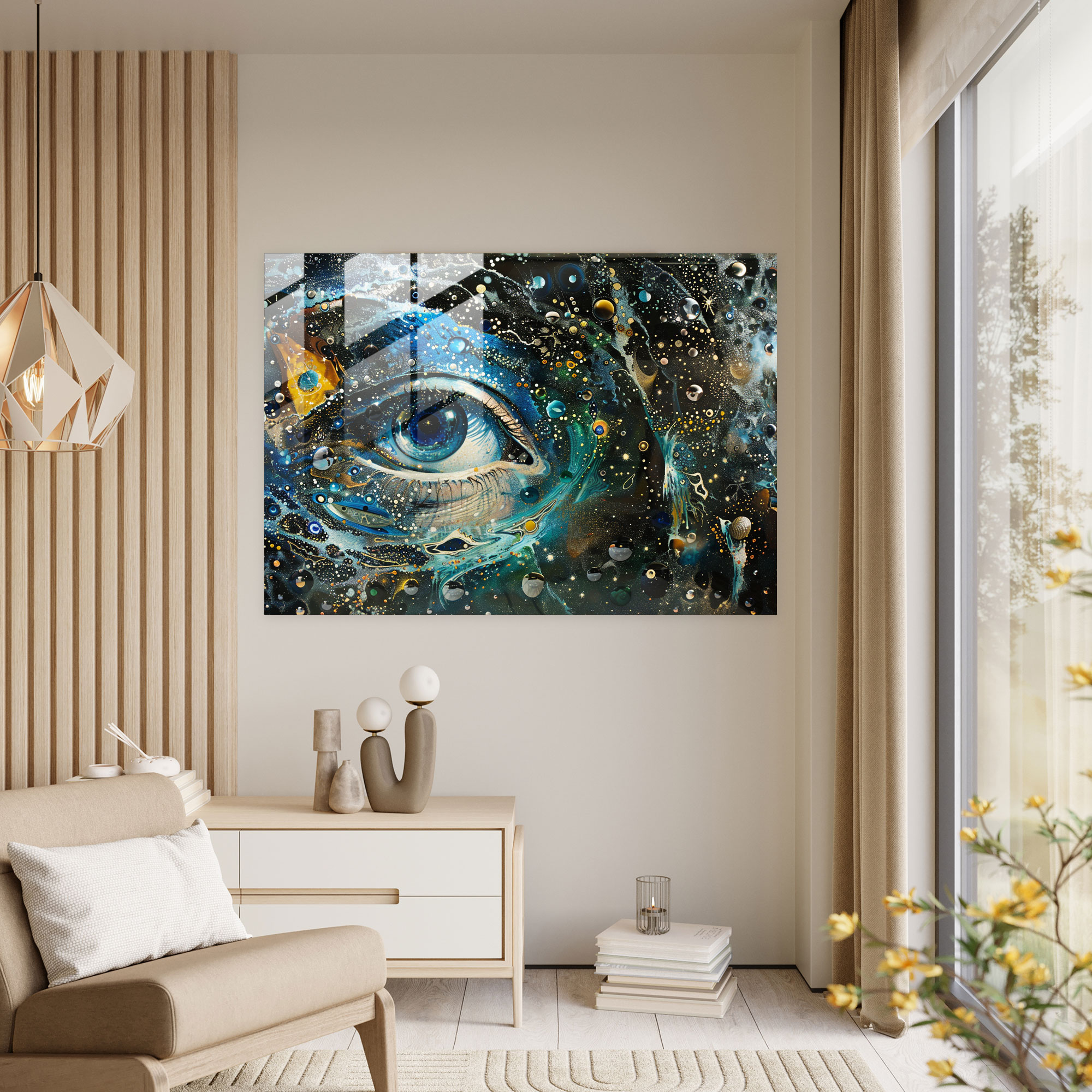 Salvador Dali Celestial Visions Glass Print - Salvador Dali, Surrealism, Home Decoration, Salvador Dali