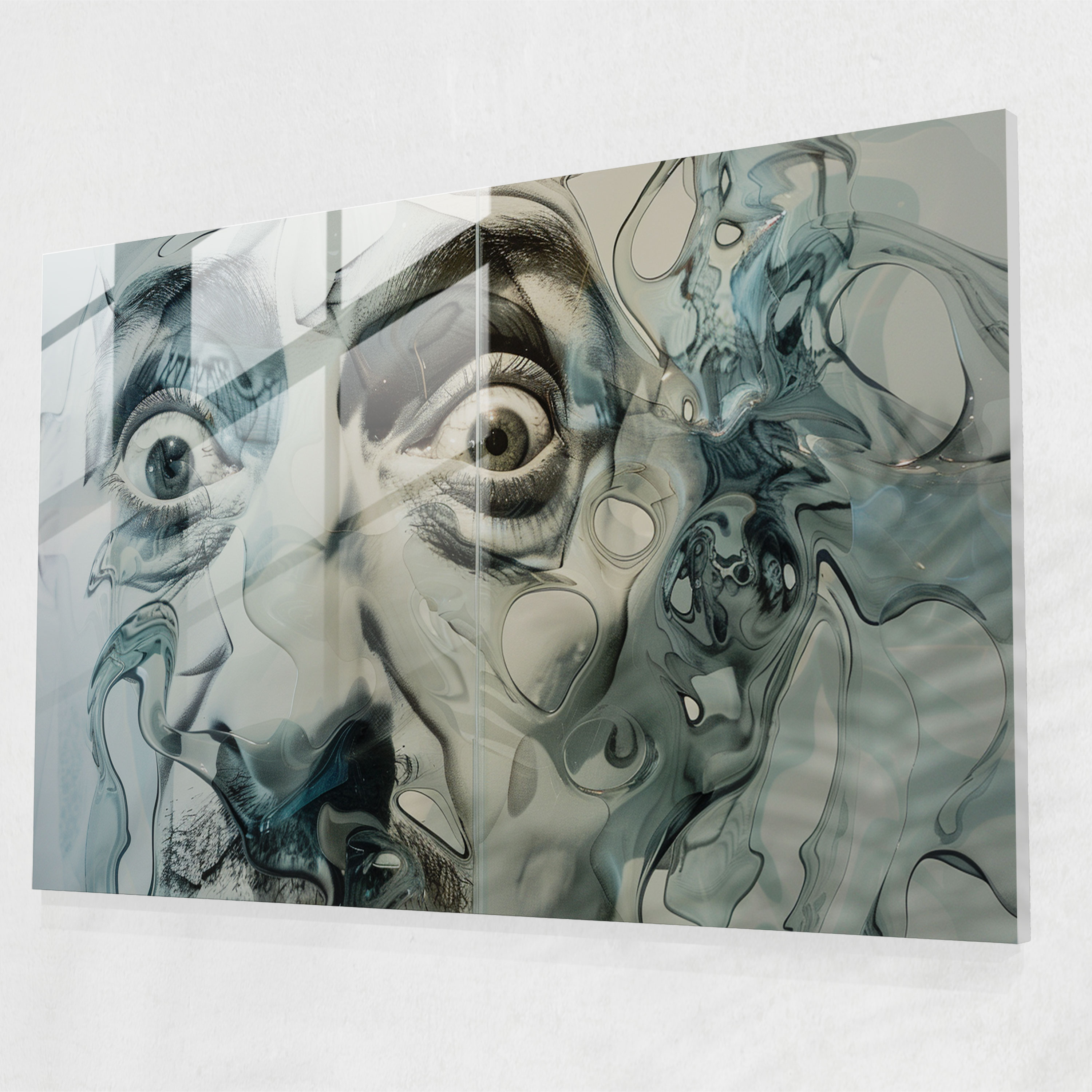 Salvador Dali Surreal Self-Portraits Glass Wall Art - Salvador Dali, Glass Wall Art, Self-Portraits, Home Decoration