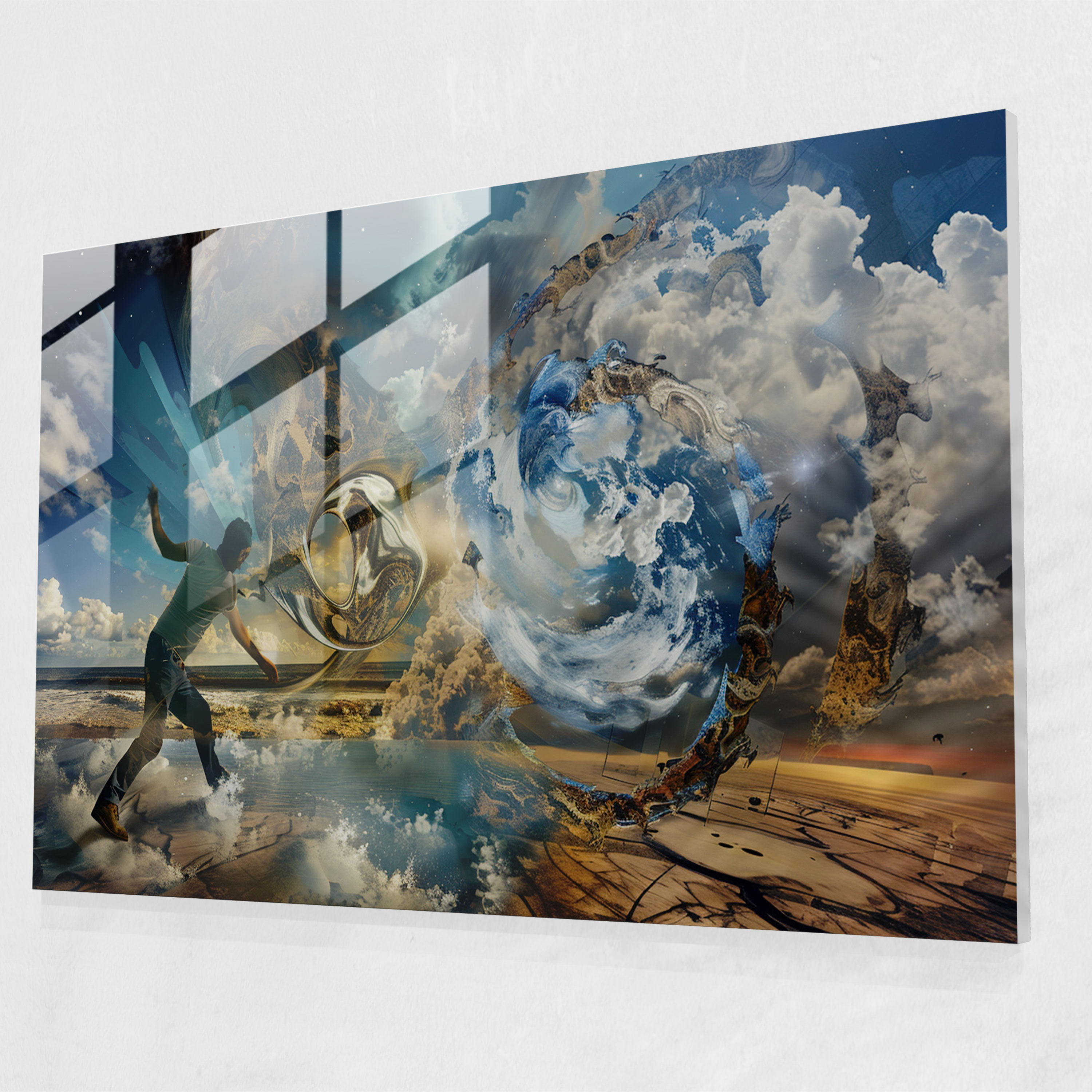 Cosmic Salvador Dali Glass Wall Art - Salvador Dali, Wall Decoration, Home Decoration, Salvador Dali