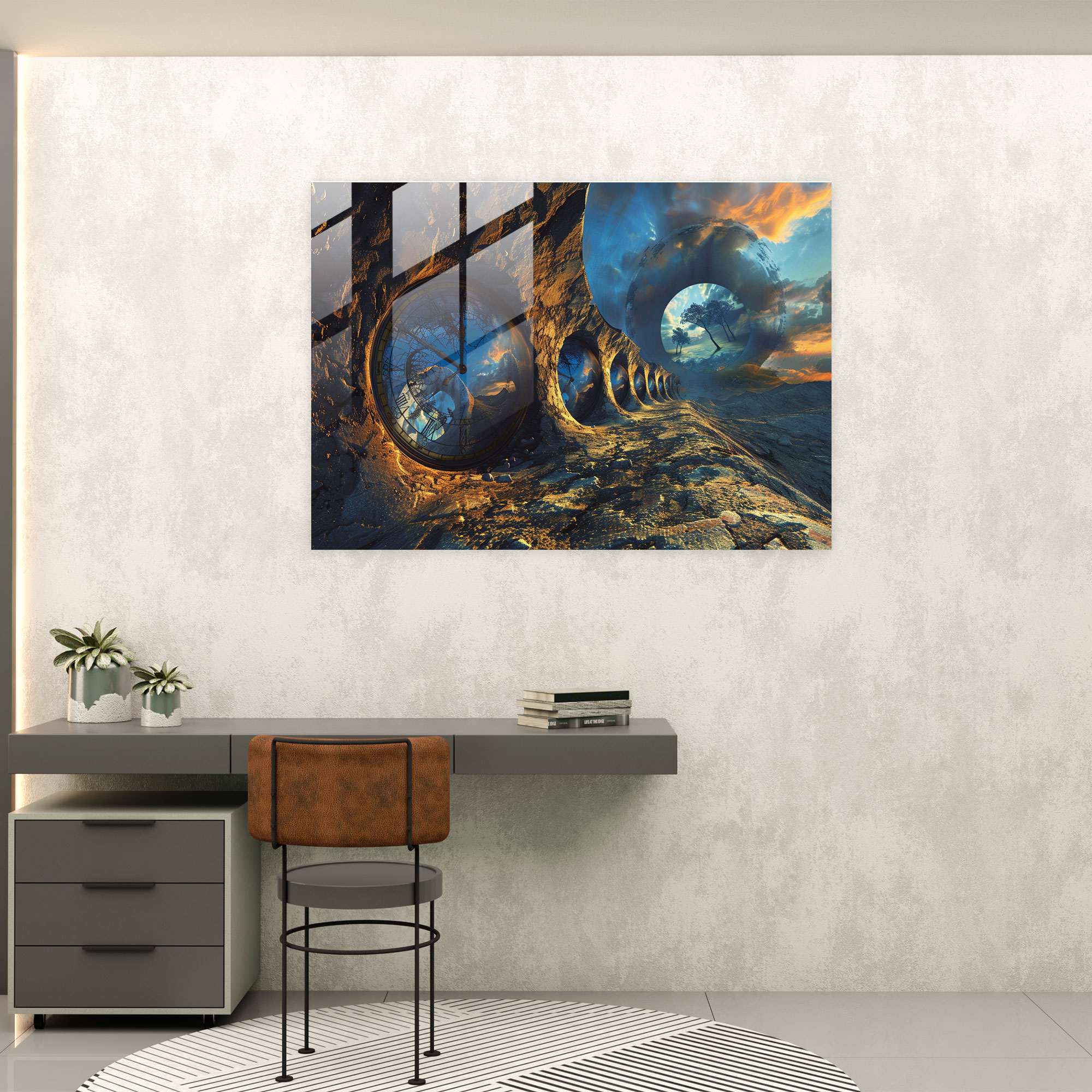 Surreal Universe Salvador Dali Glass Print - Salvador Dali, Wall Decoration, Glass Print, Home Decoration