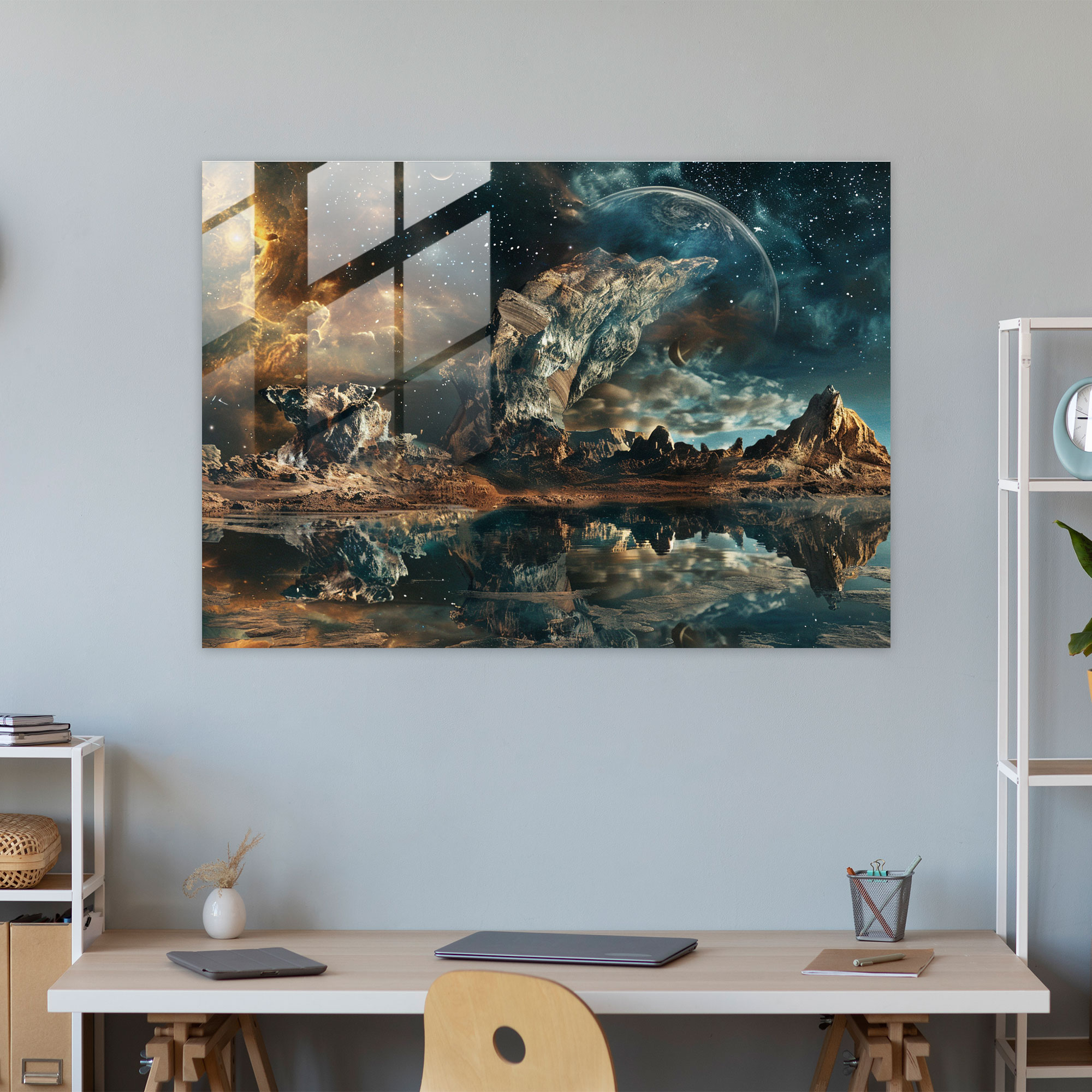 Cosmic Landscapes Glass Wall Art - Salvador Dali, Wall Decoration, Glass Art, Salvador Dali