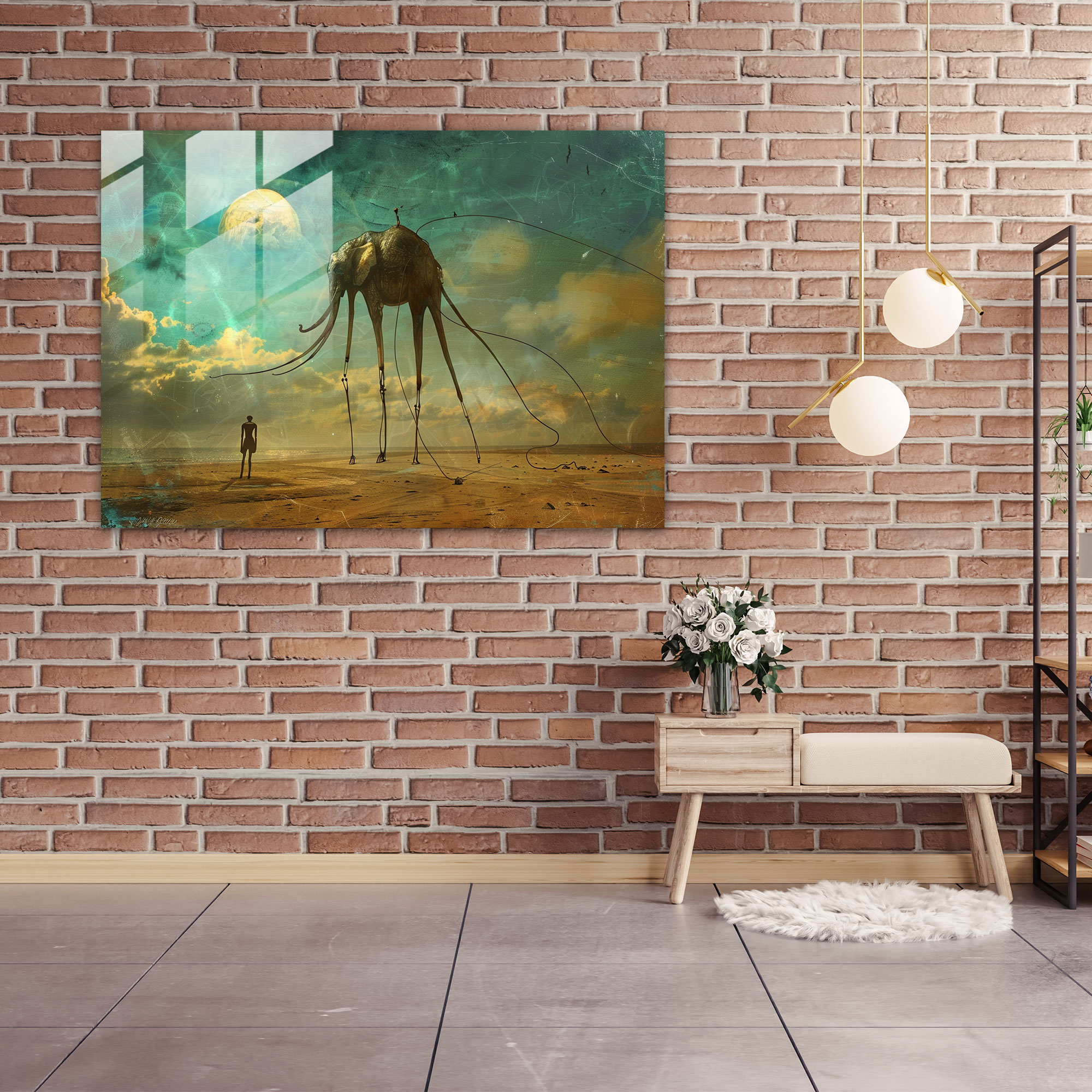 Salvador Dali Elephant Glass Wall Art - Salvador Dali, Modern Art, Wall Decoration, Home Decoration