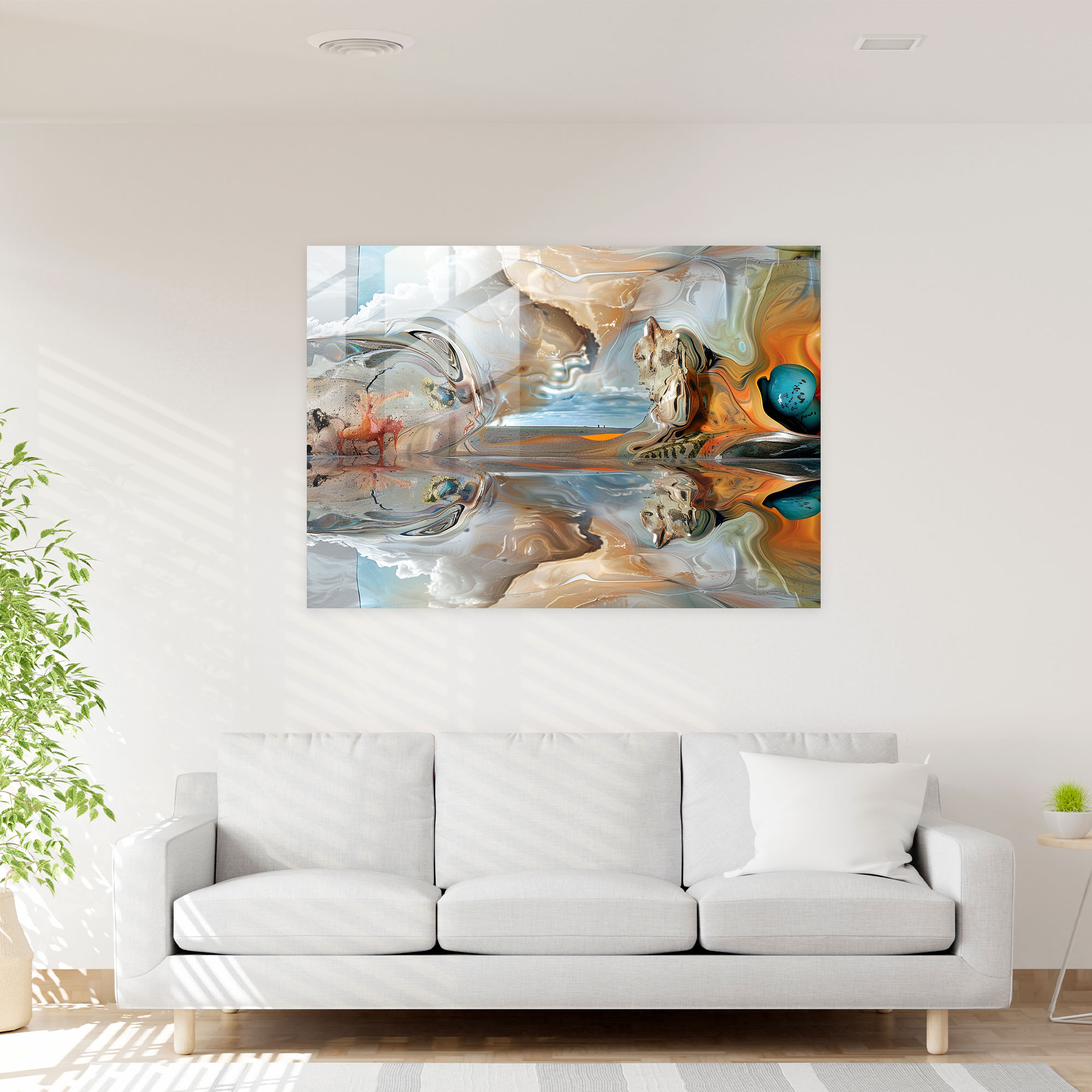 Salvador Dali Melting Landscape Glass Art - Salvador Dali, Home Decoration, Glass Art, Salvador Dali