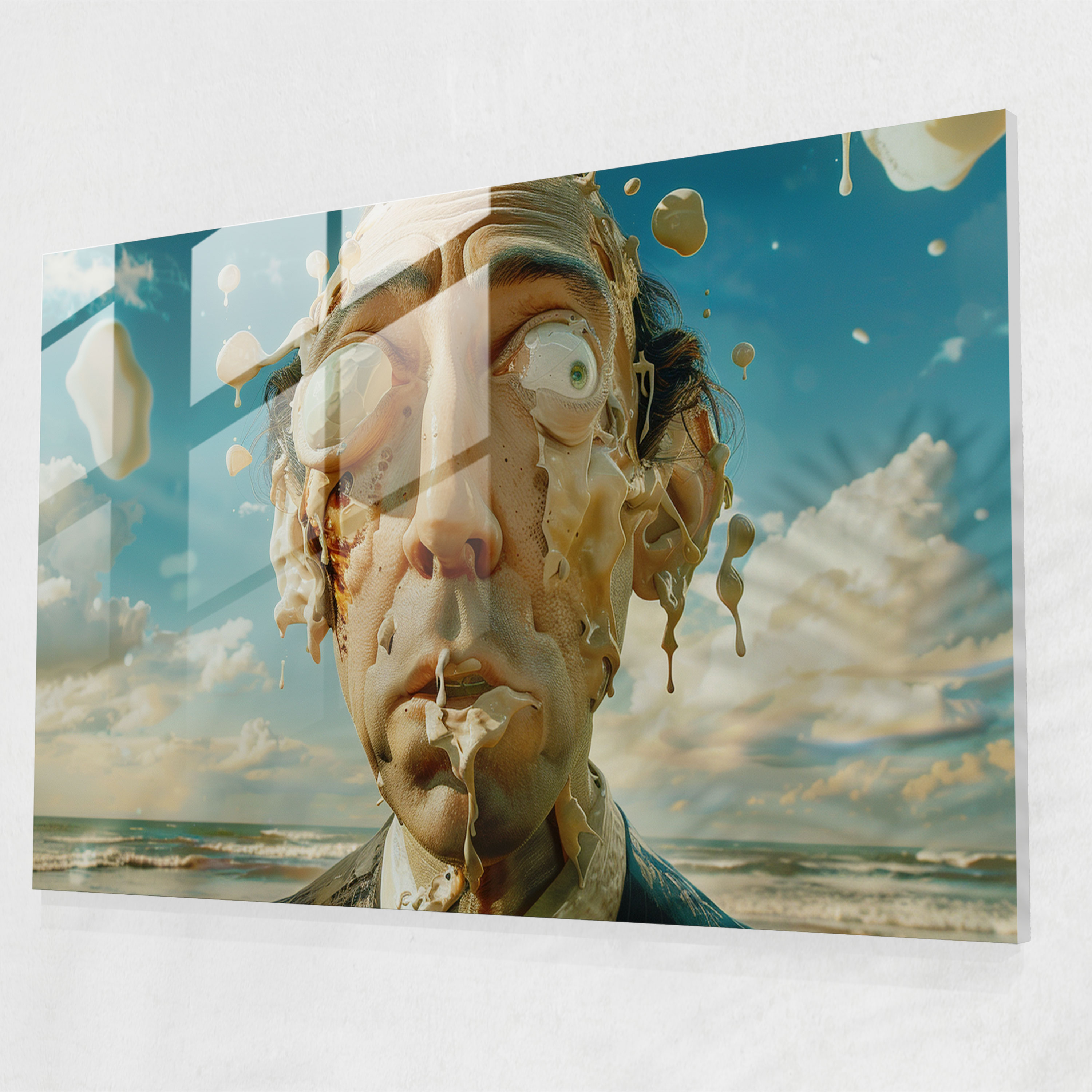 Salvador Dali Melting Face Portrait Wall Decoration - Salvador Dali, Wall Decoration, Modern Art, Home Decoration