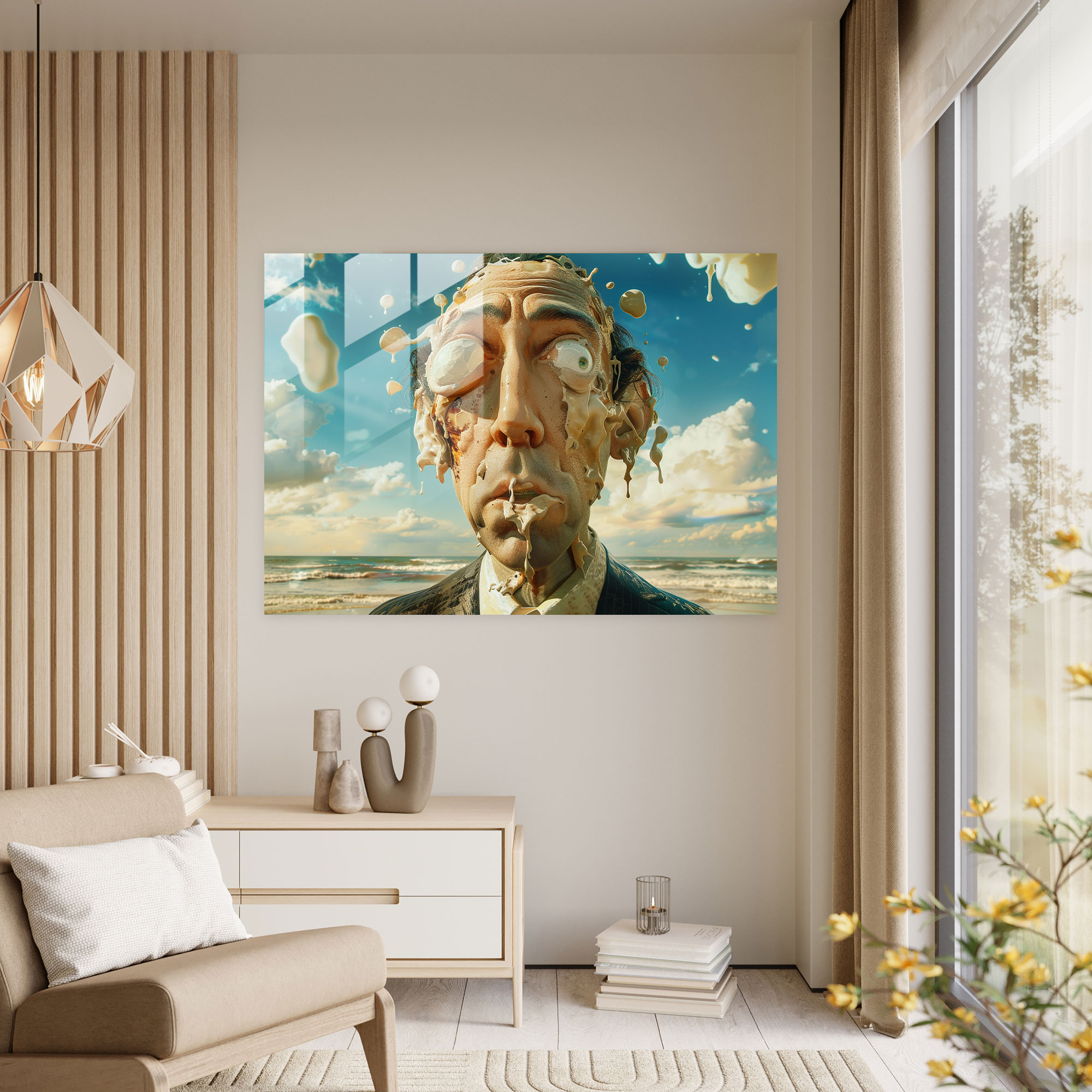 Salvador Dali Melting Face Portrait Wall Decoration - Salvador Dali, Wall Decoration, Modern Art, Home Decoration