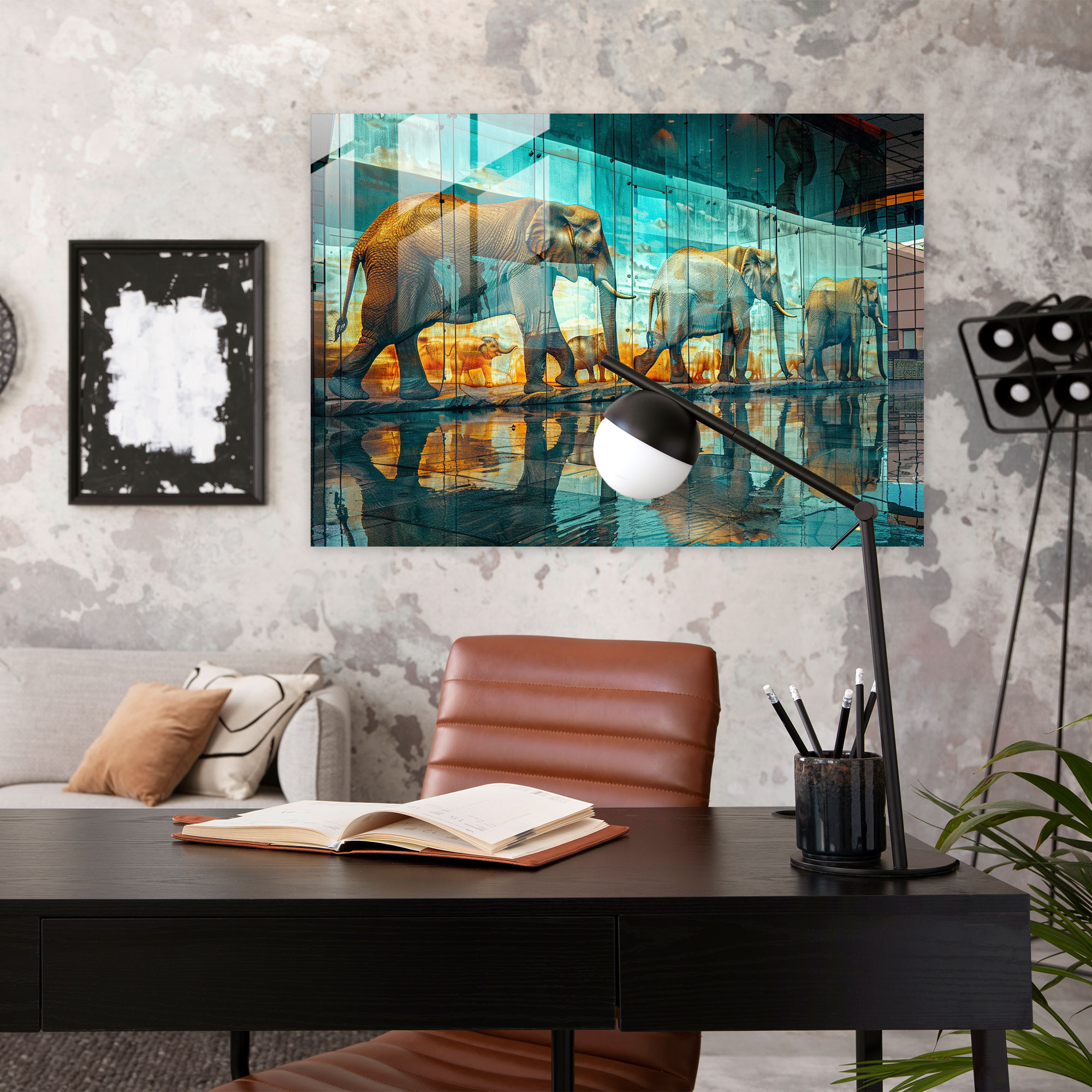Fil Cam Tablo Sanatı - Salvador Dali Duvar Dekorasyonu Modern Sanat