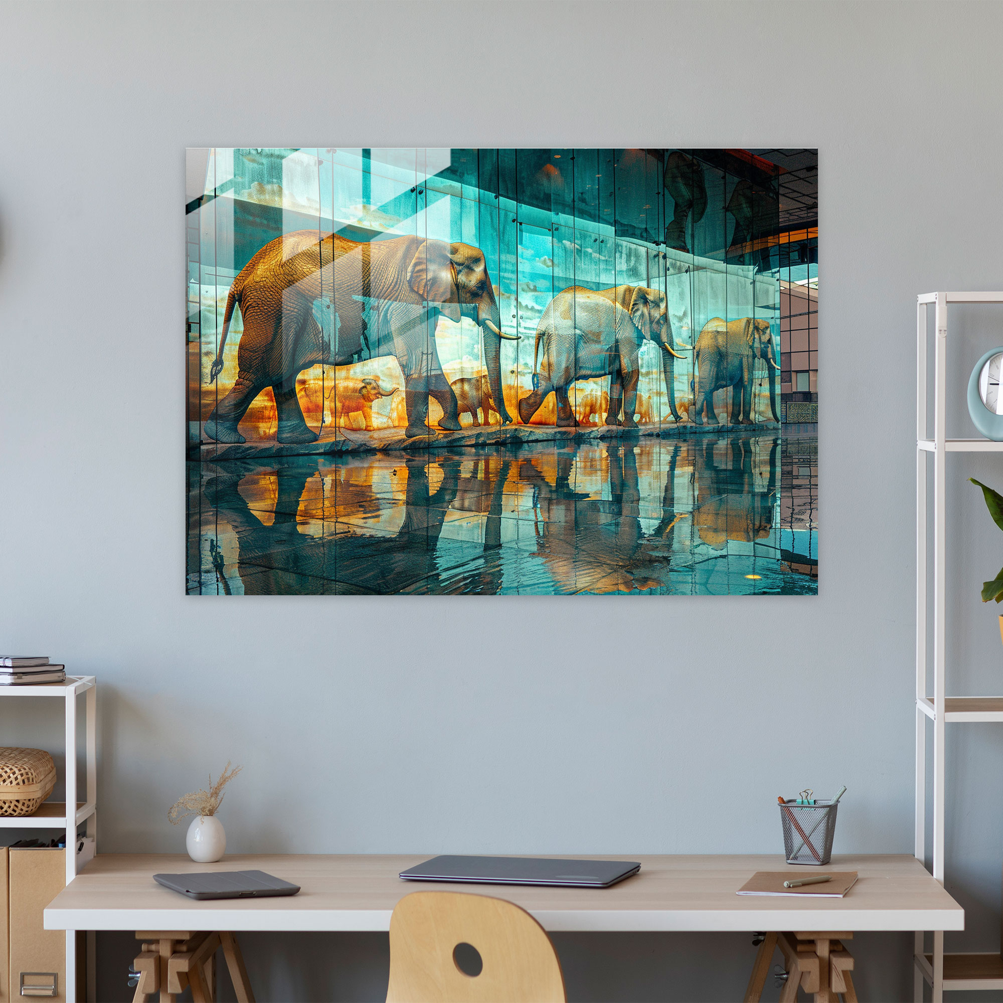 Fil Cam Tablo Sanatı - Salvador Dali Duvar Dekorasyonu Modern Sanat