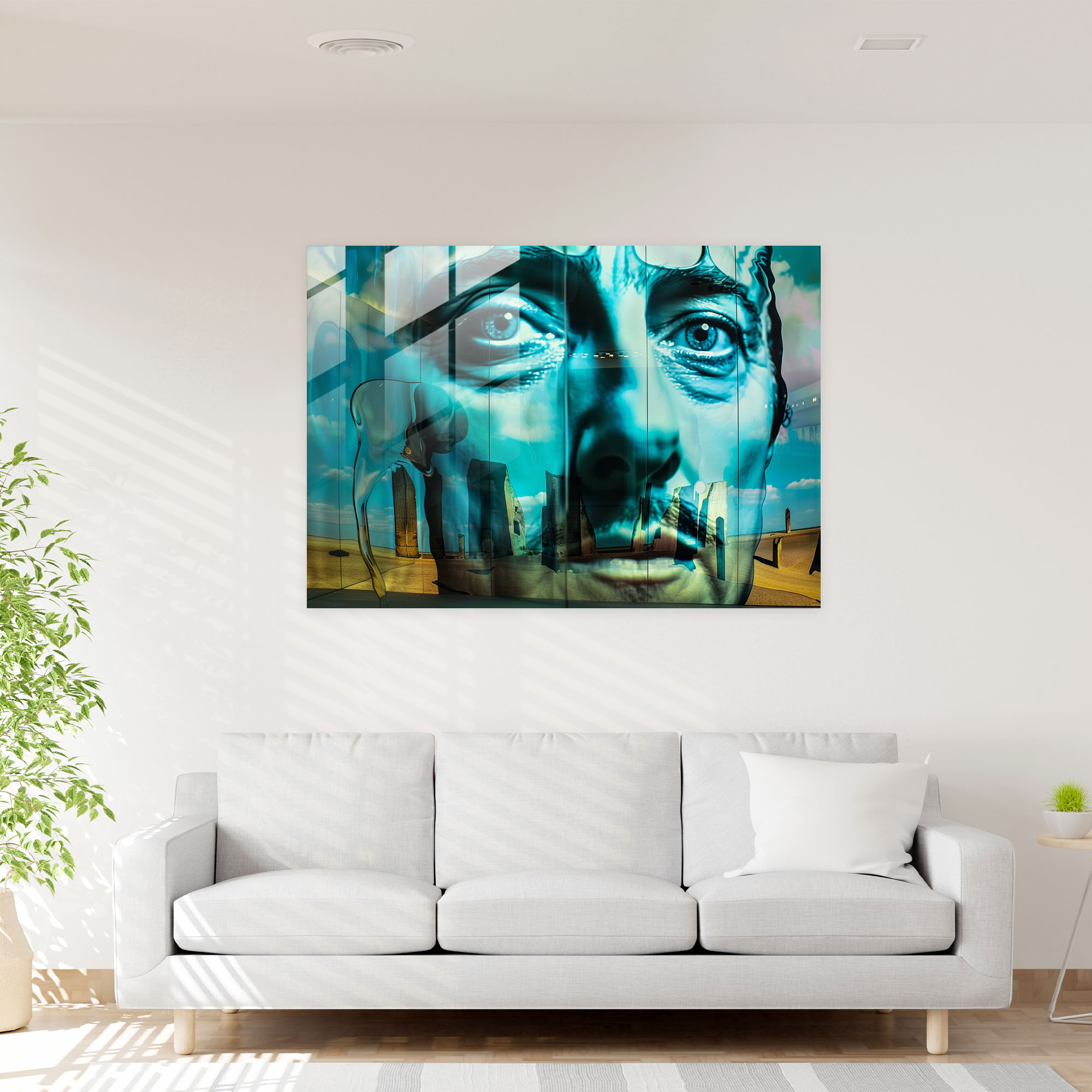 Salvador Dali Surreal Face Glass Wall Art - Salvador Dali, Glass Wall Art, Surrealism, Salvador Dali