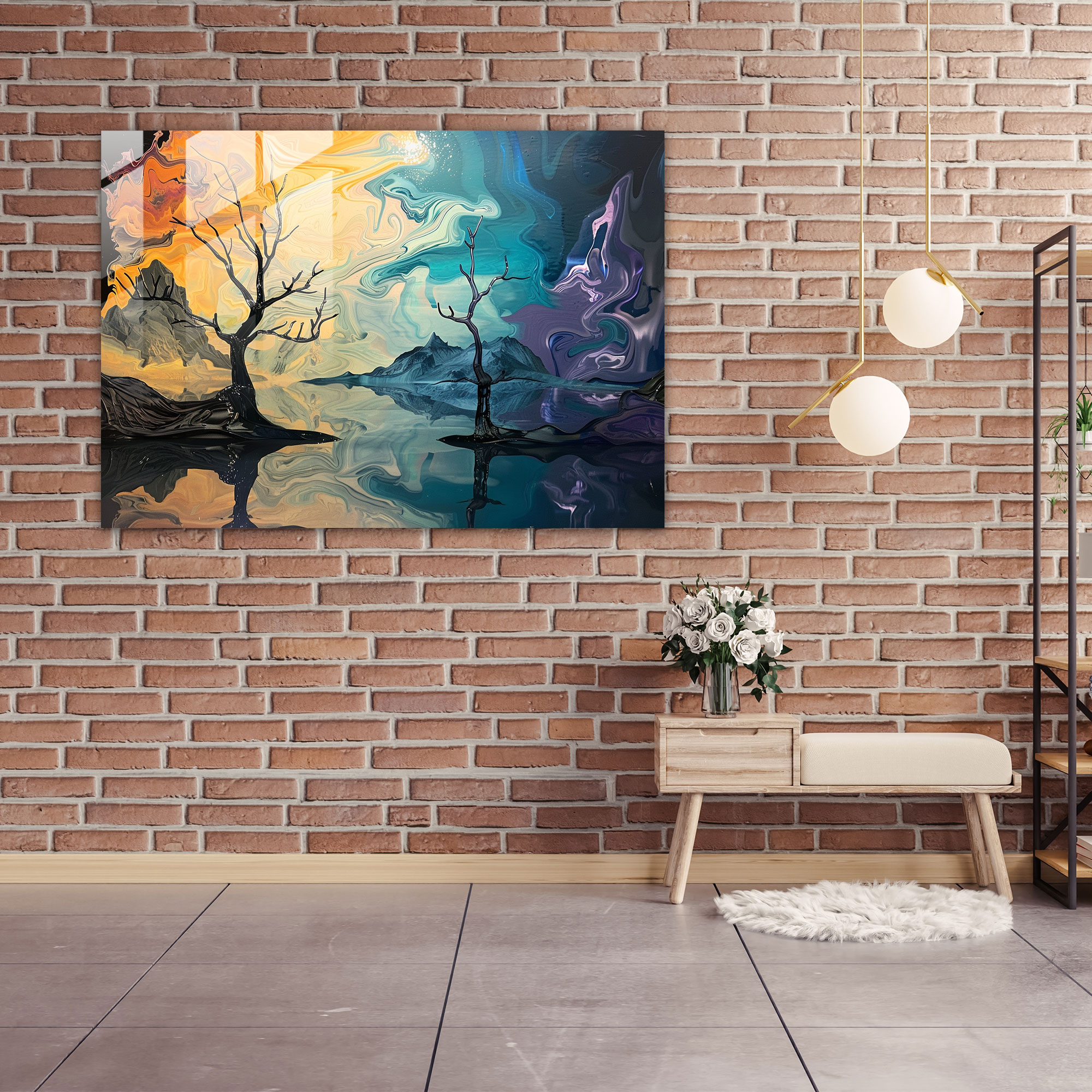 Salvador Dali Melting Landscape Glass Wall Art - Salvador Dali, Surrealism, Glass Wall Art, Salvador Dali