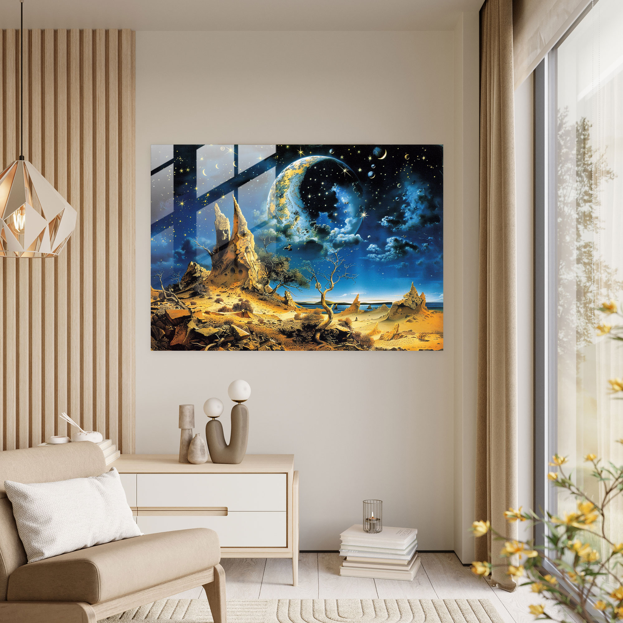 Salvador Dali Celestial Dreams Home Decoration - Salvador Dali, Glass Print, Surrealism, Salvador Dali