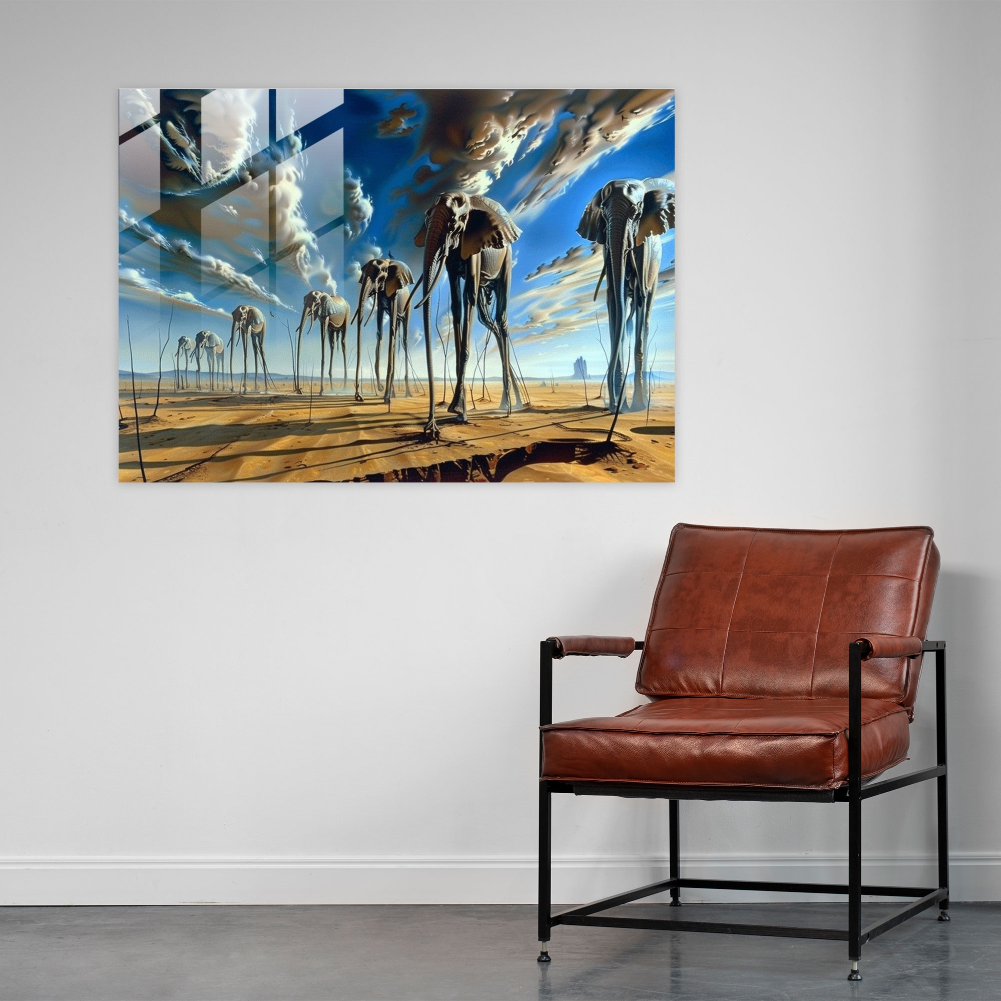 Salvador Dali Elephants With Long Legs Glass Wall Art - Salvador Dali, Modern Art, Salvador Dali, Home Decoration