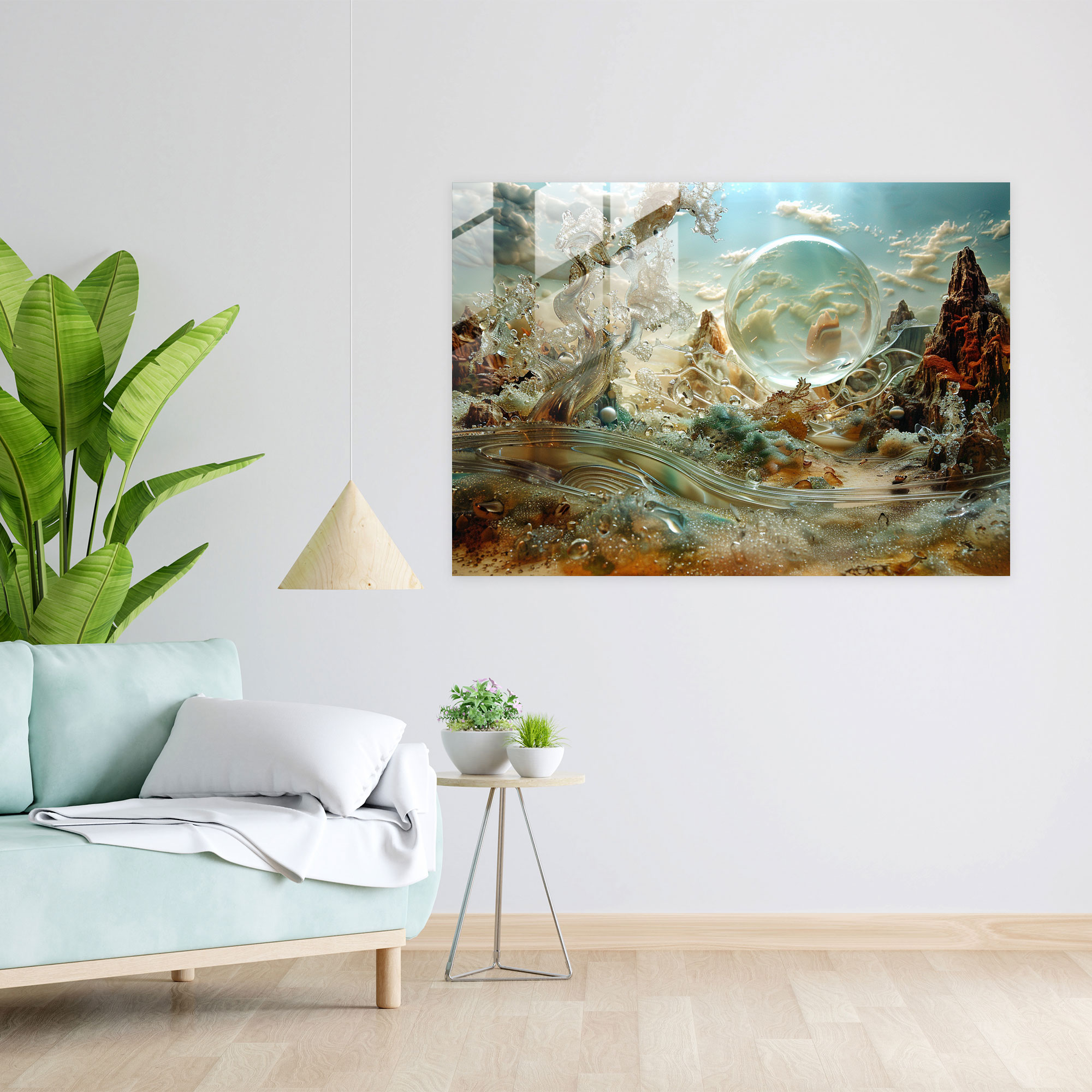 Salvador Dali Dreamlike Landscape Glass Art - Salvador Dali, Salvador Dali, Surrealism, Home Decoration