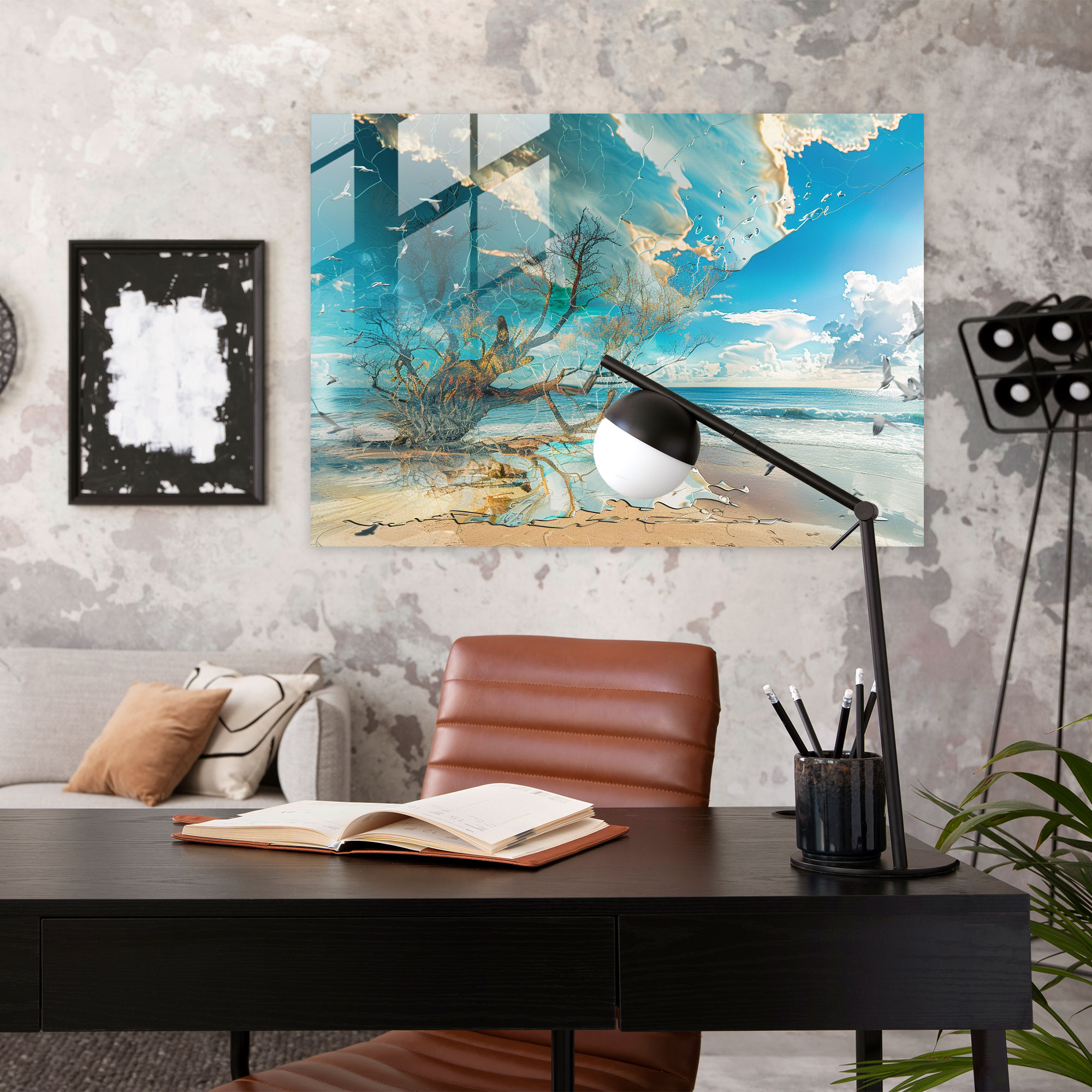 Salvador Dali Surreal Dream World Glass Print - Salvador Dali, Surrealism, Modern Art, Glass Wall Art